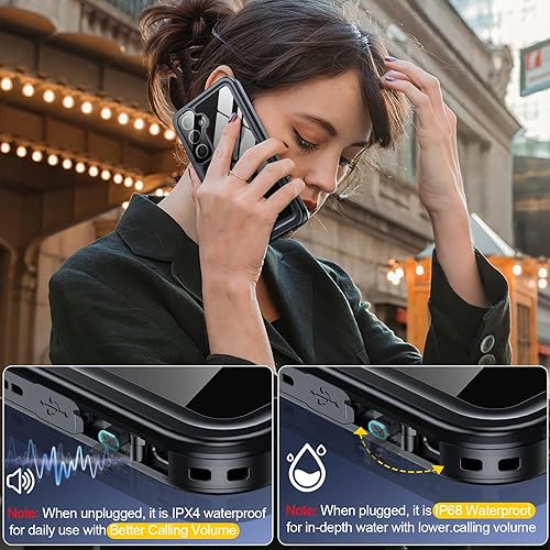 Miniatura 5 de AMILIFECASES Funda para Samsung Galaxy S24, impermeable IP68 con protector de pantalla y cámara incorporado, a prueba de golpes militares de 14