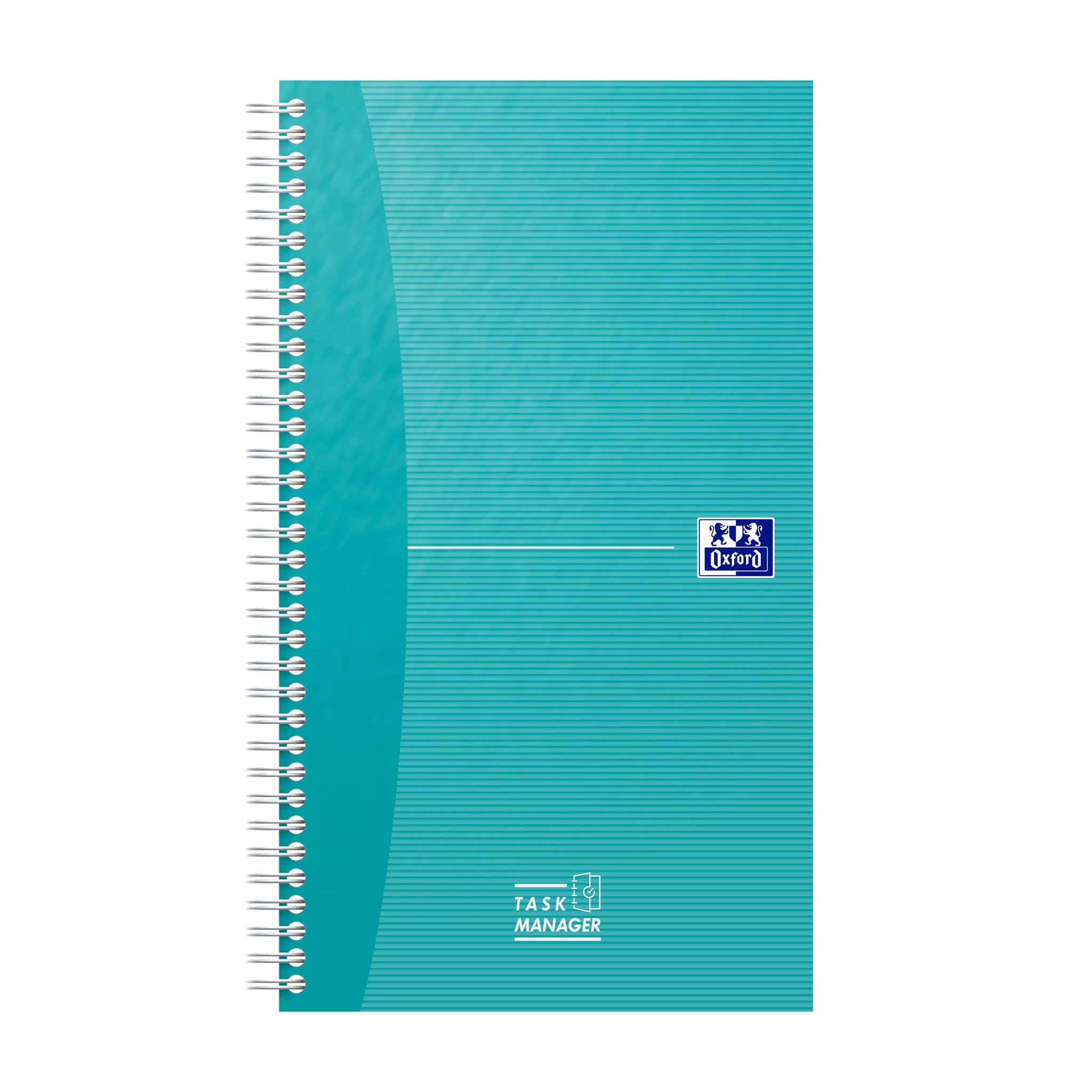OXFORD Cahier Task Manager Office Essentials 14,1x24,6cm 230 Pages Reliure Intégrale Couverture Carte Aqua