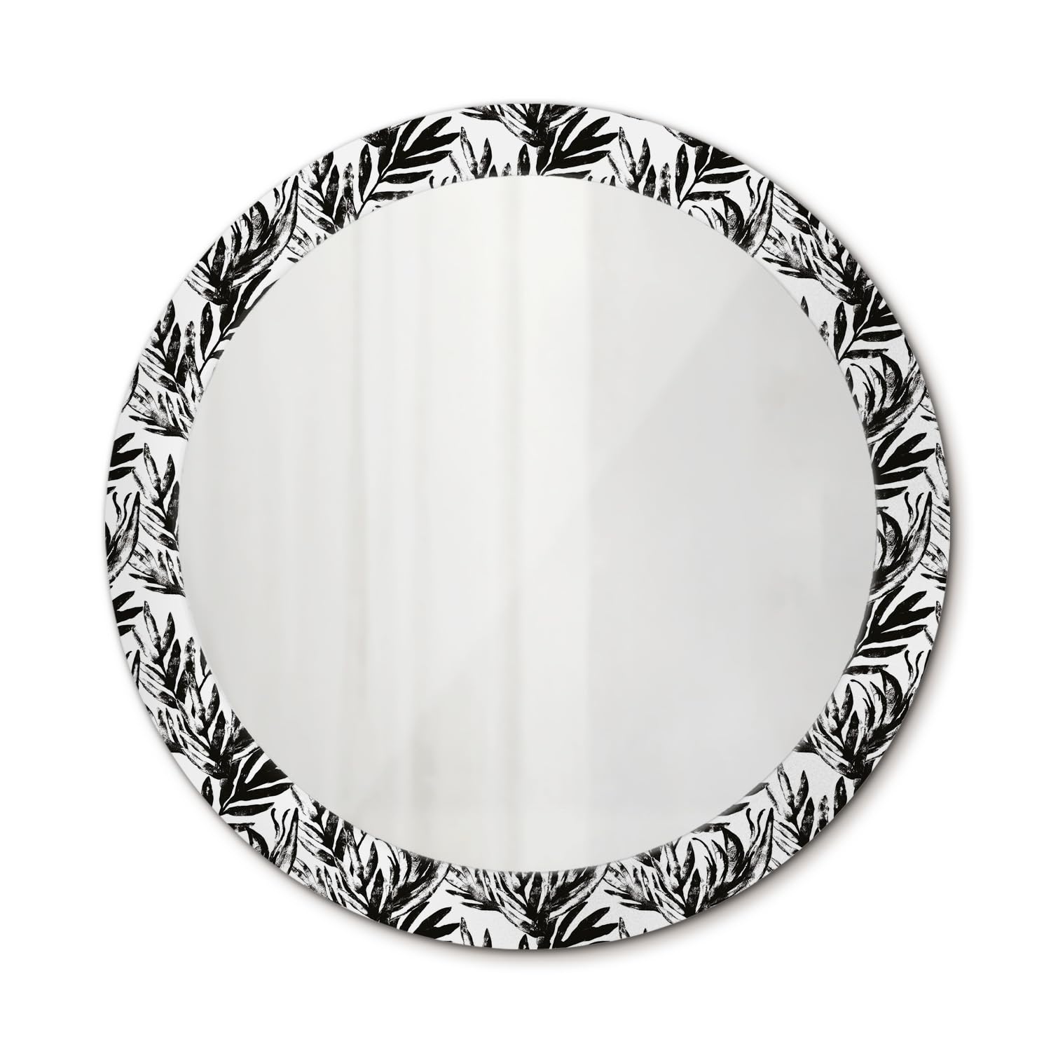 Miroir imprimé 80 cm moderne rond suspendu decoration murale