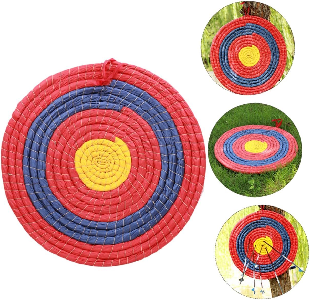 Shooting Targets for Range Target Straw Board Training Plate Ring Grass Easy to Carry for Outdoor Archery Practice
