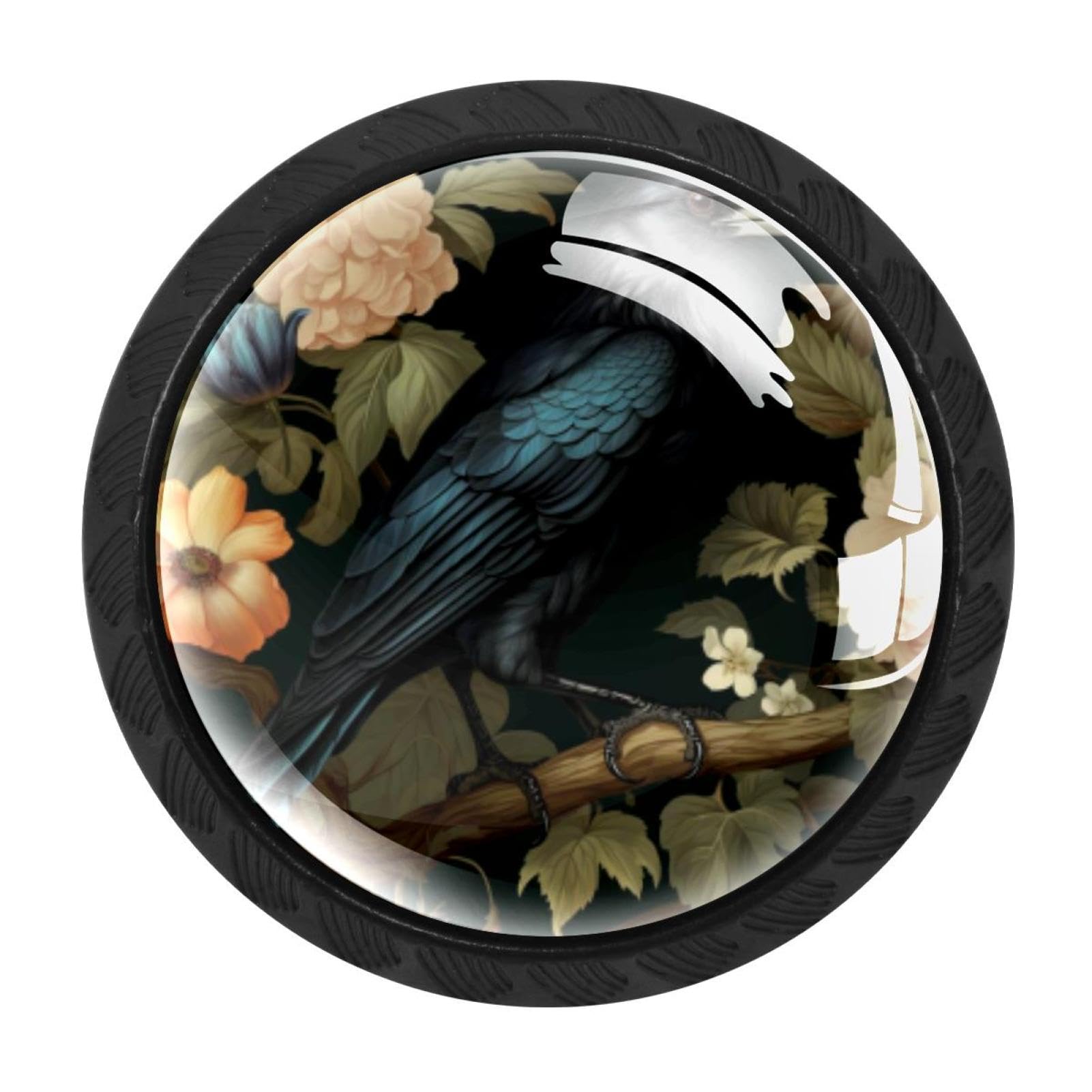 Chenzzzz Multicolored 19 4 Pack Crow Kitchen Cabinet Knobs Drawer Knobs Dresser Knobs Matte Black Zinc Knobs Drawer Pulls Door Knobs Dresser Drawer Handles Knobs For Dresser Drawers