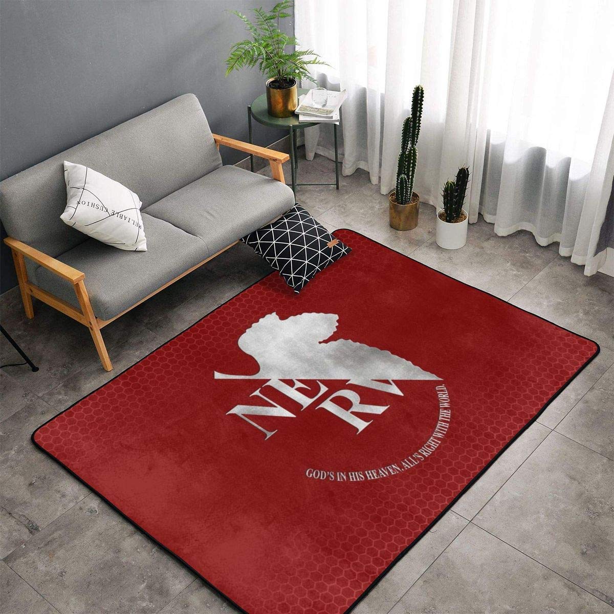 Amazon | マイクロファイバー 絨毯 新世紀エヴァンゲリオン1 ベッド