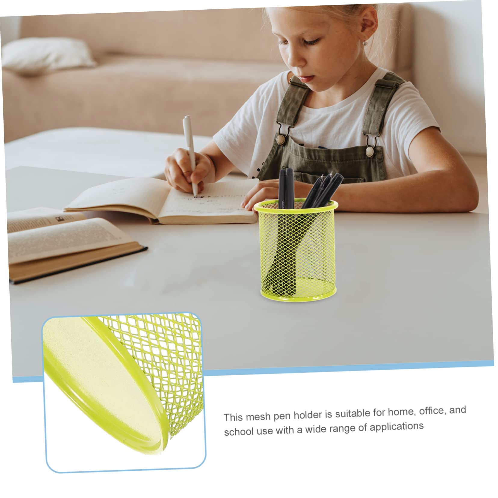 VILLCASE 6pezzi Portapenne Per Scrivania Organizer Versatile e Giallo Design e Decorativo