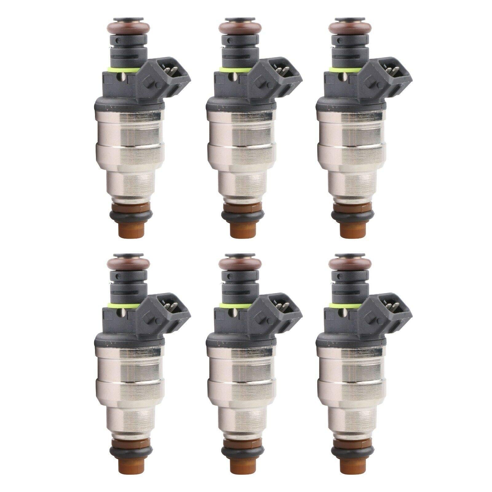 MOSTPLUS 24lb Fuel Injectors 0280150965 Compatible with Jeep Wrangler Cherokee Grand Cherokee 250cc/min (Set of 6)
