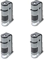 Vista 10 de Carson MicroFlip 100x-250x, Microscopio de bolsillo LED UV con clip para smartphone, Educación STEM (MP-250)