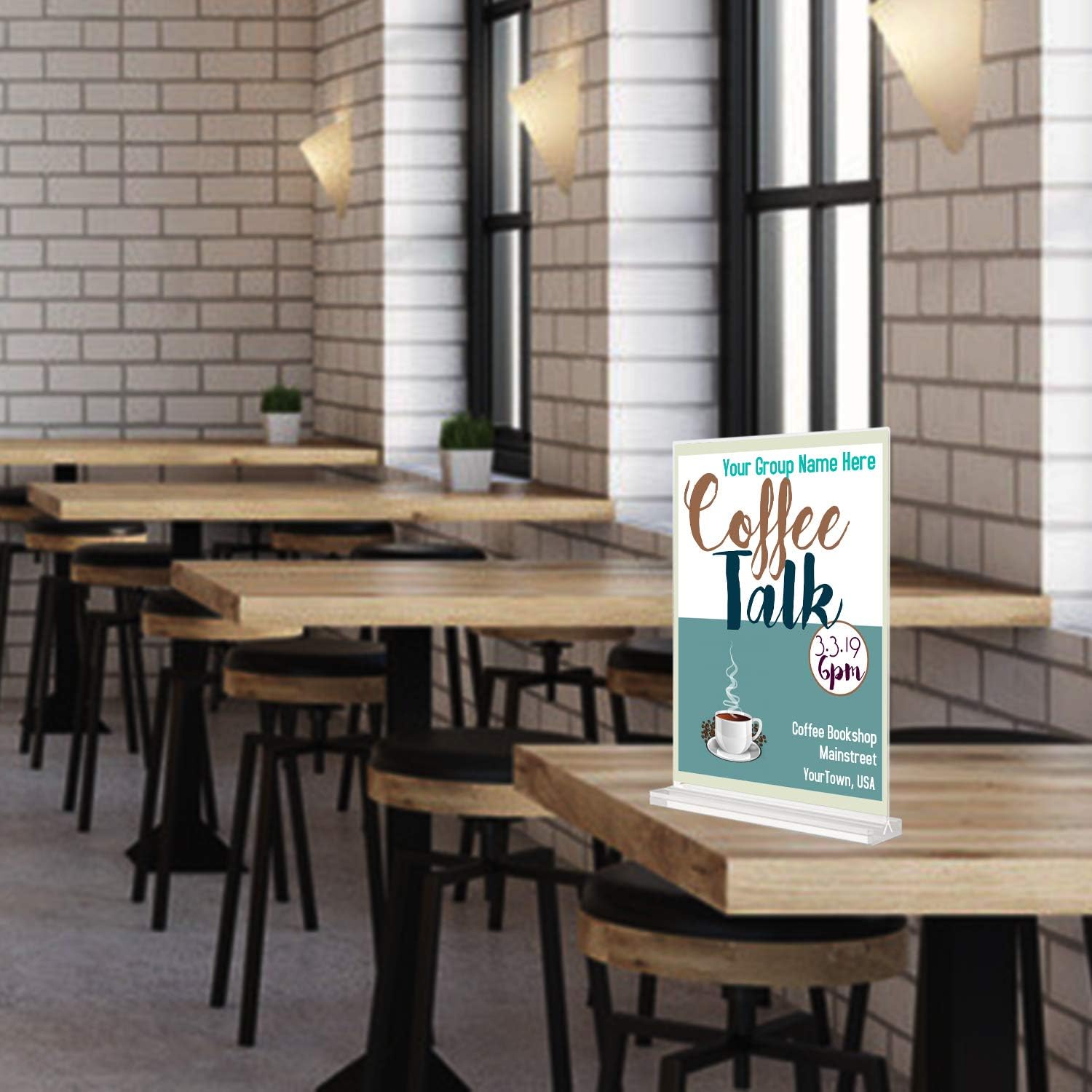 Exclusive Discount 60% Price REALWAY 6Pack 8.5x11 Table Top Acrylic Menu Sign Holders, Double Sided Plastic Paper Display Stand, Bottom Load Portrait Style Clear Ads Frame for Office, Restaurant, Hotel,Store,Transparent Base Free Shipping Over $50 REALWAY 6Pack 8.5x11 Table Top Acrylic Menu Sign Holders, Double Sided Plastic Paper Display Stand, Bottom Load Portrait Style Clear Ads Frame for Office, Restaurant, Hotel,Store,Transparent Base