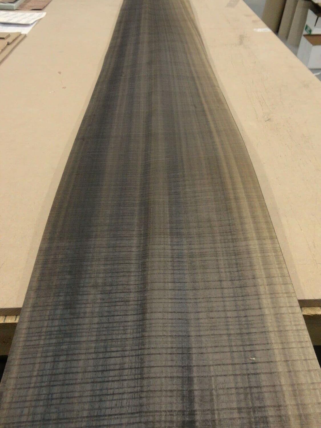 Eucalyptus Rough Sawn Fumed Cut Wood Veneer 12" x 118" raw no Backer 1/32" Thick