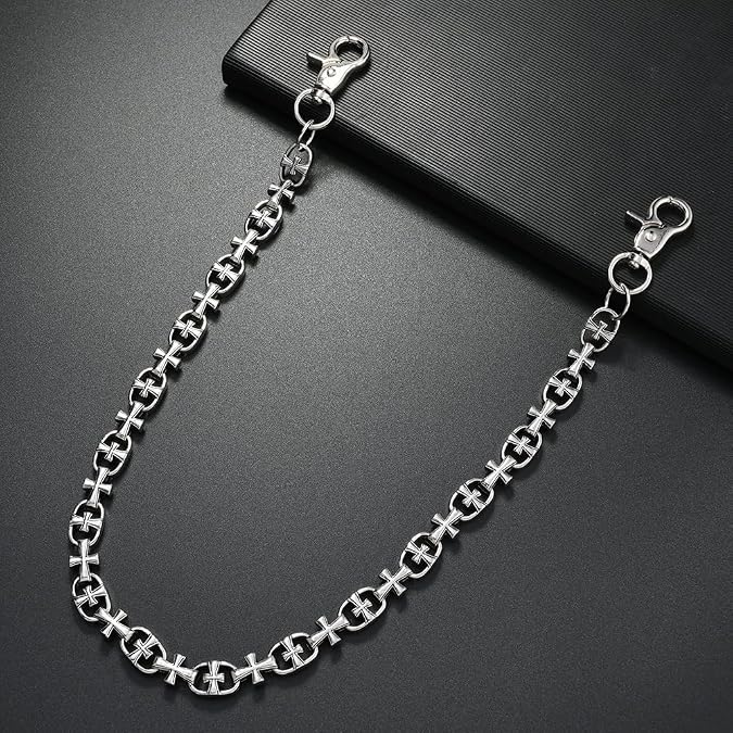 Pants Chain for Men Women Jeans Chain Keys Chain Biker Wallet Cross Chain Streetwear Punk Hip Hop Unisex Style