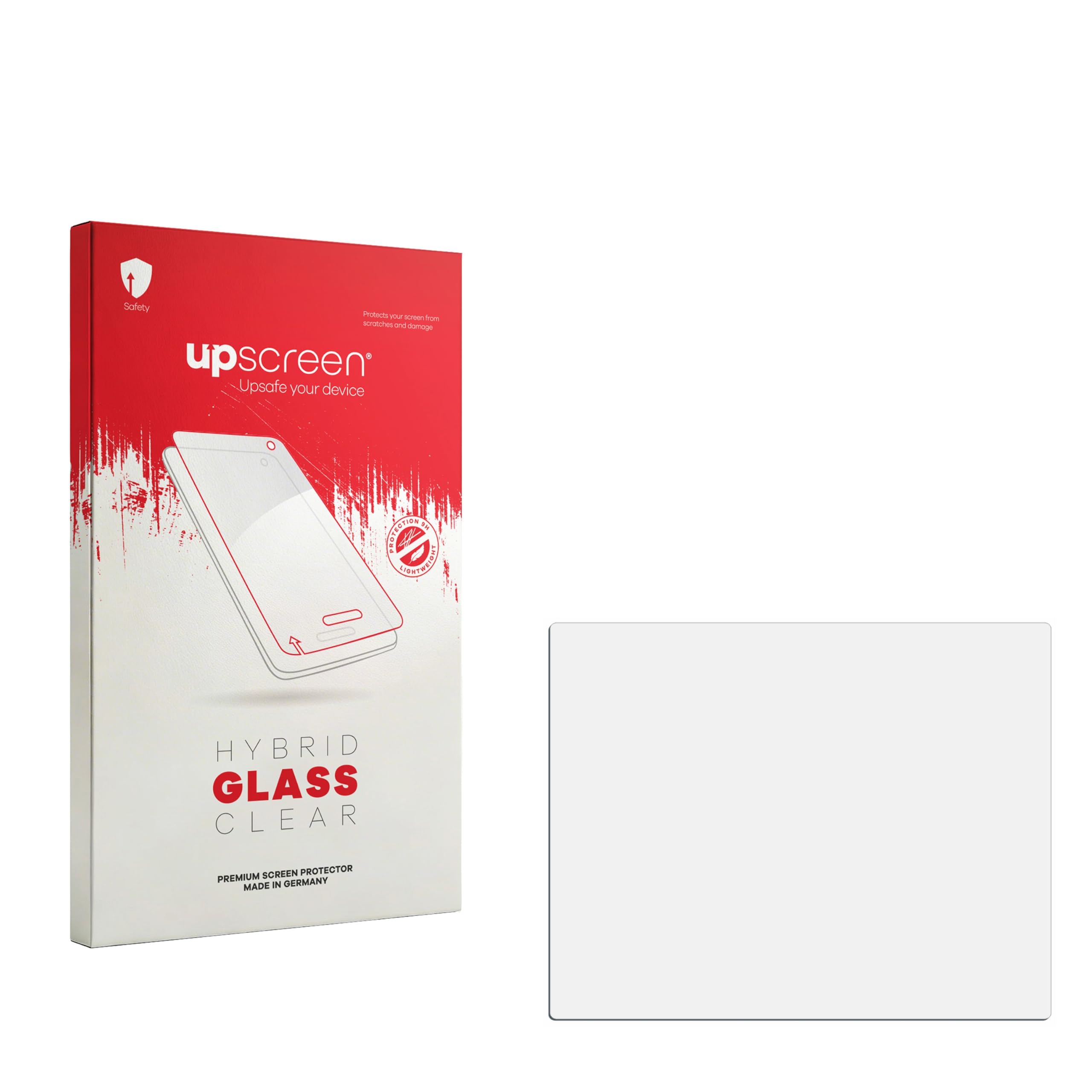 upscreen Schutzglas für Displays 17" (43.2 cm) [338x270 mm, 5:4] | Für Tablets, Transparenter Displayschutz Made in Germany, Klare 9H Schutzfolie Glas-Folie Montage-Set Anti-Fingerprint