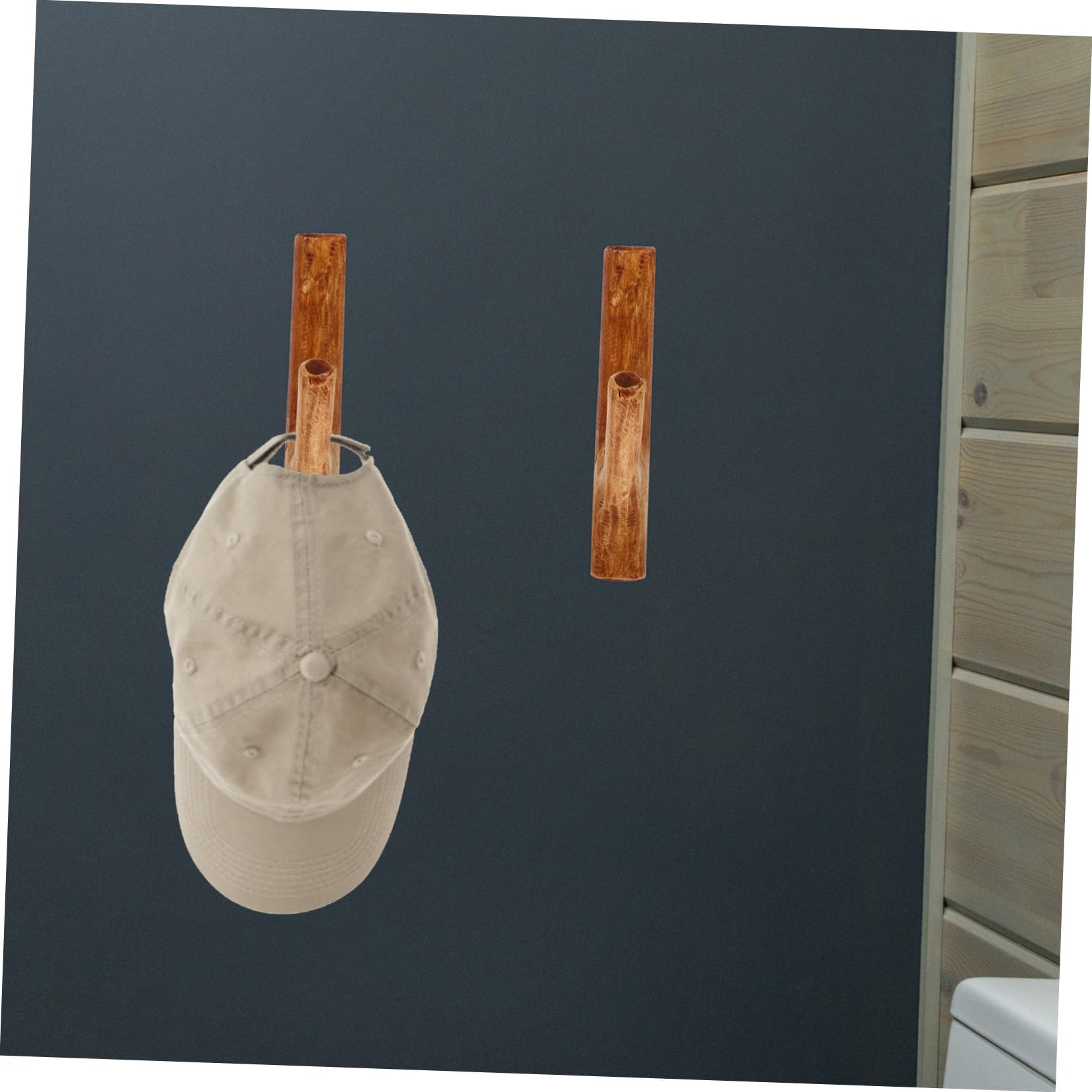 BESPORTBLE Gancho de Pared Vintage Rama de Árbol Madera Maciza Adhesivo sin Taladro Gancho para Ropa y Llaves Diseño Rústico para Hogar y Oficina Marrón