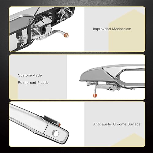 Miniatura 35 de Juego de manijas de puerta exterior, compatible con Chevy Silverado Suburban Tahoe Avalanche 2007-2013, GMC Sierra Yukon, Cadillac Escalade, negro