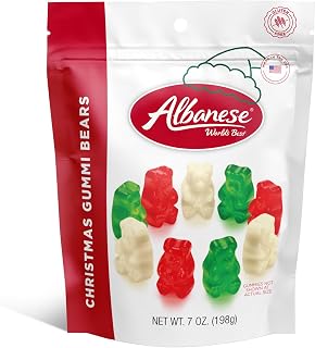 Albanese Christmas Gummi Bears 7 Ounce Bag of Candy