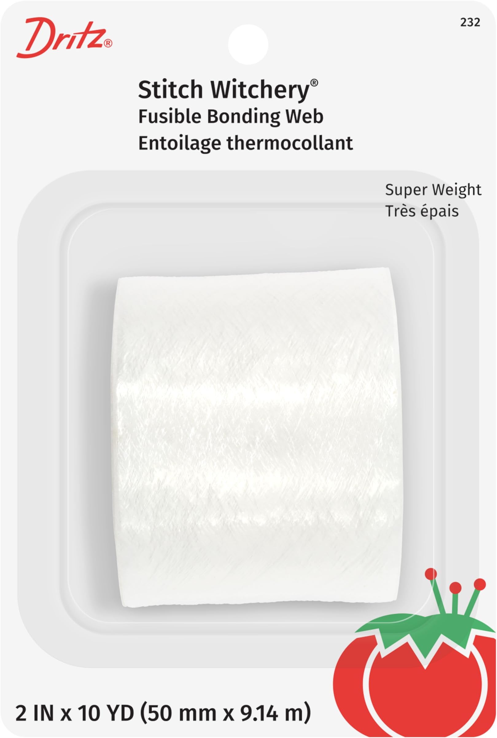 Polyamide Stitch Witchery Fusible Bonding Web Super Weight-2-inch x 10yd,White