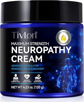 Neuropathy Nerve Care Cream for Feet, Hands, Legs & Toes - Fast-Acting with Natural Ingredients to Soothe Tingling & Burning, Non-Greasy & Cooling for Comfort, 4.23oz