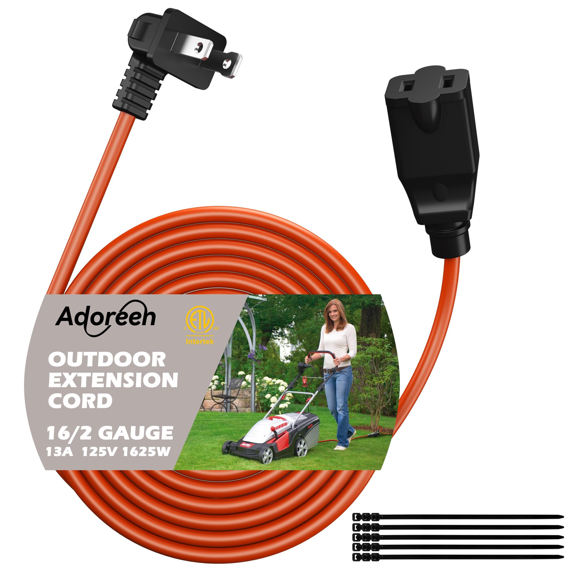 Adoreen 25ft 90 Degree Polarized Extension Cord