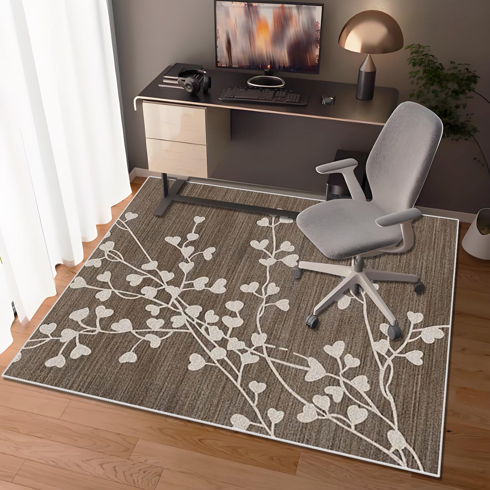 Tapis Protection Sol Chaise Bureau Tapis de Sol Bureau Tissu, Tapis de Chaise de Bureau Tapis de Chaise à Rouler, Tapis Protège-Sol pour Chaise de Bureau pour Parquets Stratifié 180 x 230 cm