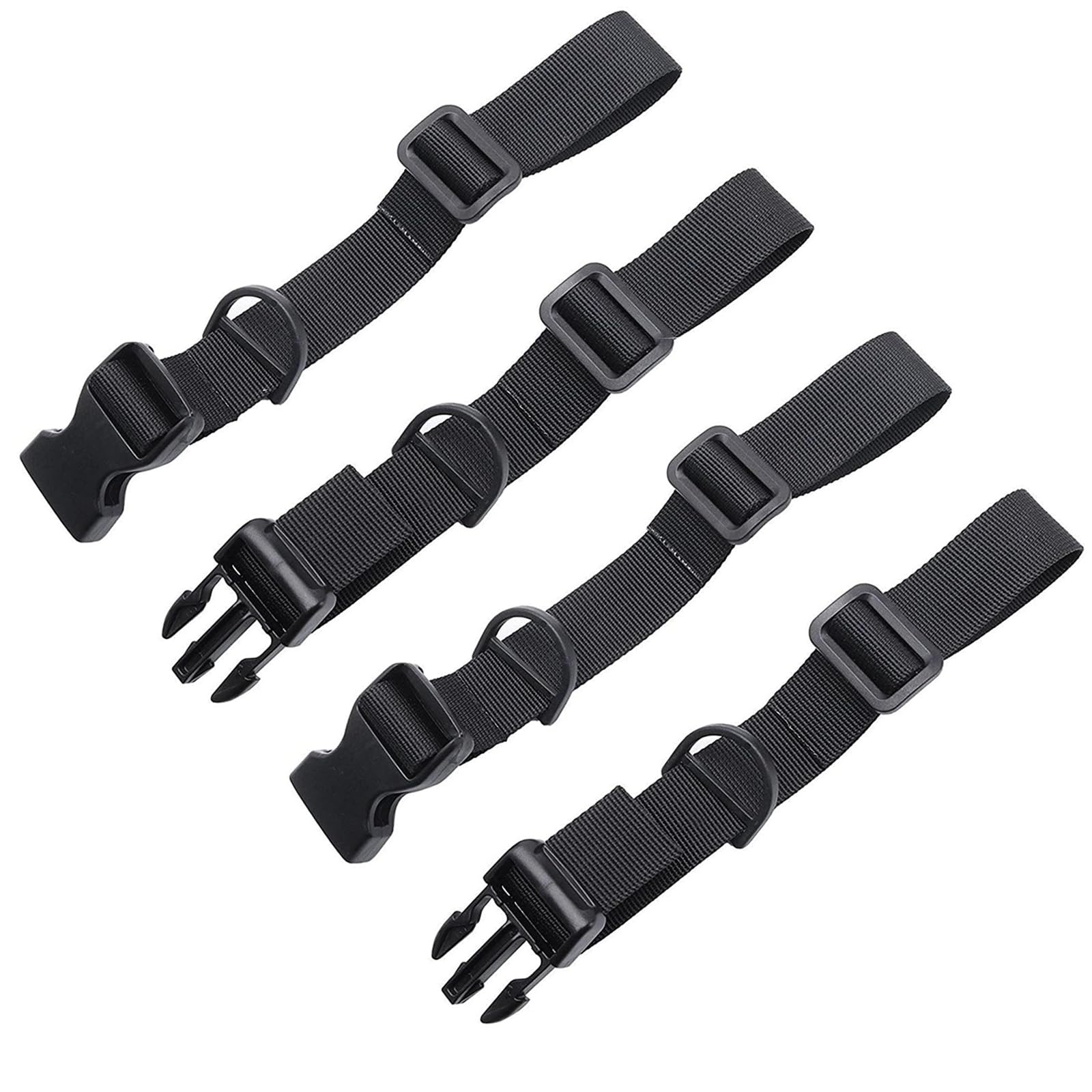 Obsolldd Unisex Black Adjustable Backpack Chest Strap 2Pair, Quick Release Backpack Sternum Strap Chest Belt With Slide D-Ring