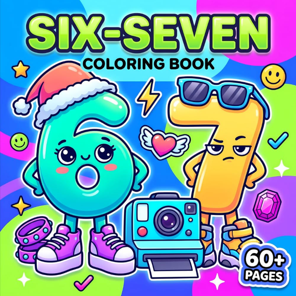 Six Seven Coloring Book: Relaxing 67-Inspired Art Pages Filled With Whimsy, Laughs, And Modern Internet Culture