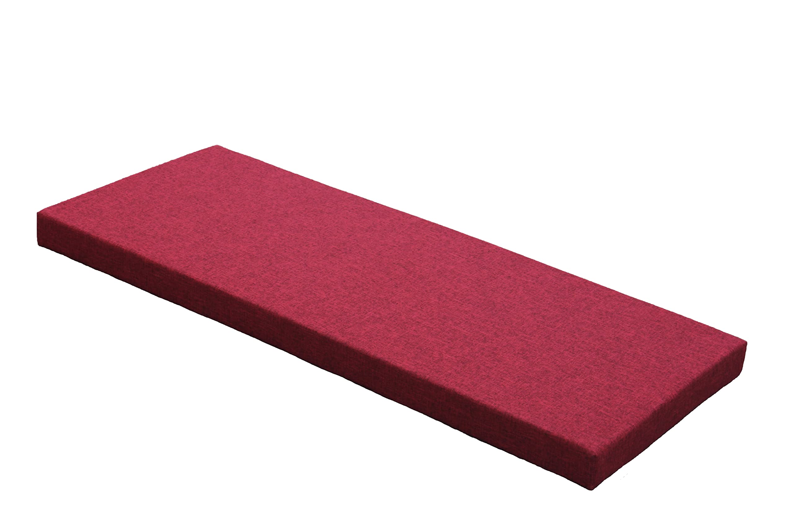 Coussin pour banc ou canapé - Couleur : rouge - Taille personnalisée