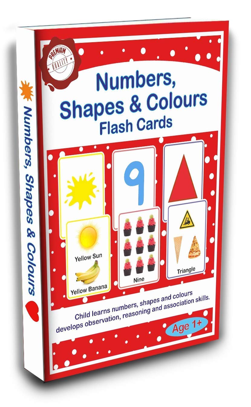 Meraki Babies Large Size Flash Cards of Numbers Colours Shapes for Kids - 32 Cards (B0843DC1YV) Amazon Price History, Amazon Price Tracker