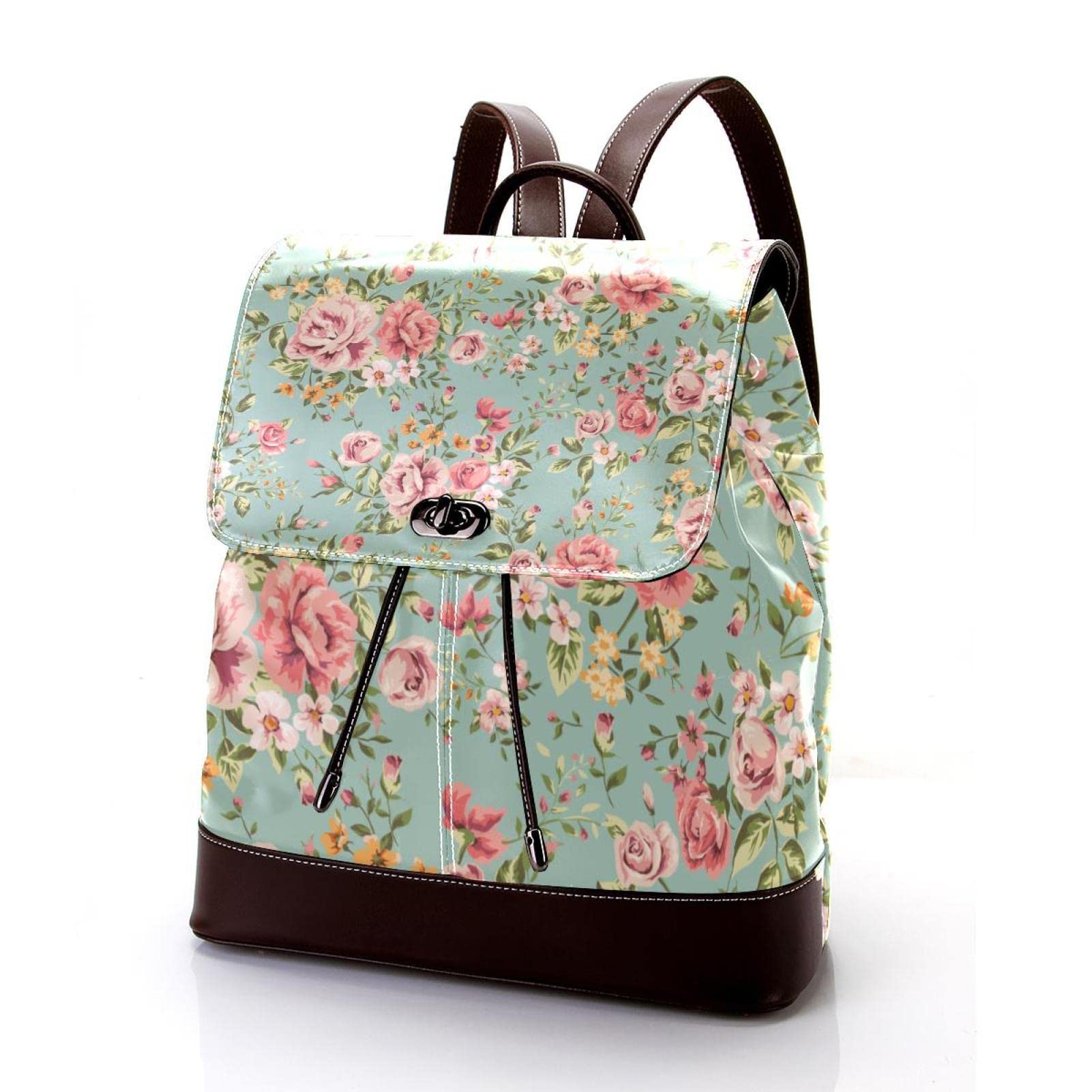 Retro paski boho mini sztuczna skóra plecak torebka, damski plecak torebka torba szkolna, Wielokolorowy 06