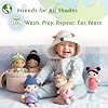 Muñecas blandas OUOZZZ, set de 5 muñecas de peluche multiculturales de 8.8" en canasta | Diversidad étnica, para niños pequeños, preescolar, guardería y hogar Global Recycled Standard 6