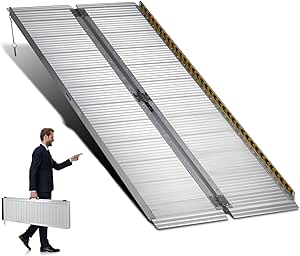 Amazon.com: Portable Wheelchair Ramp for Home & Vehicles, Aluminum with ...