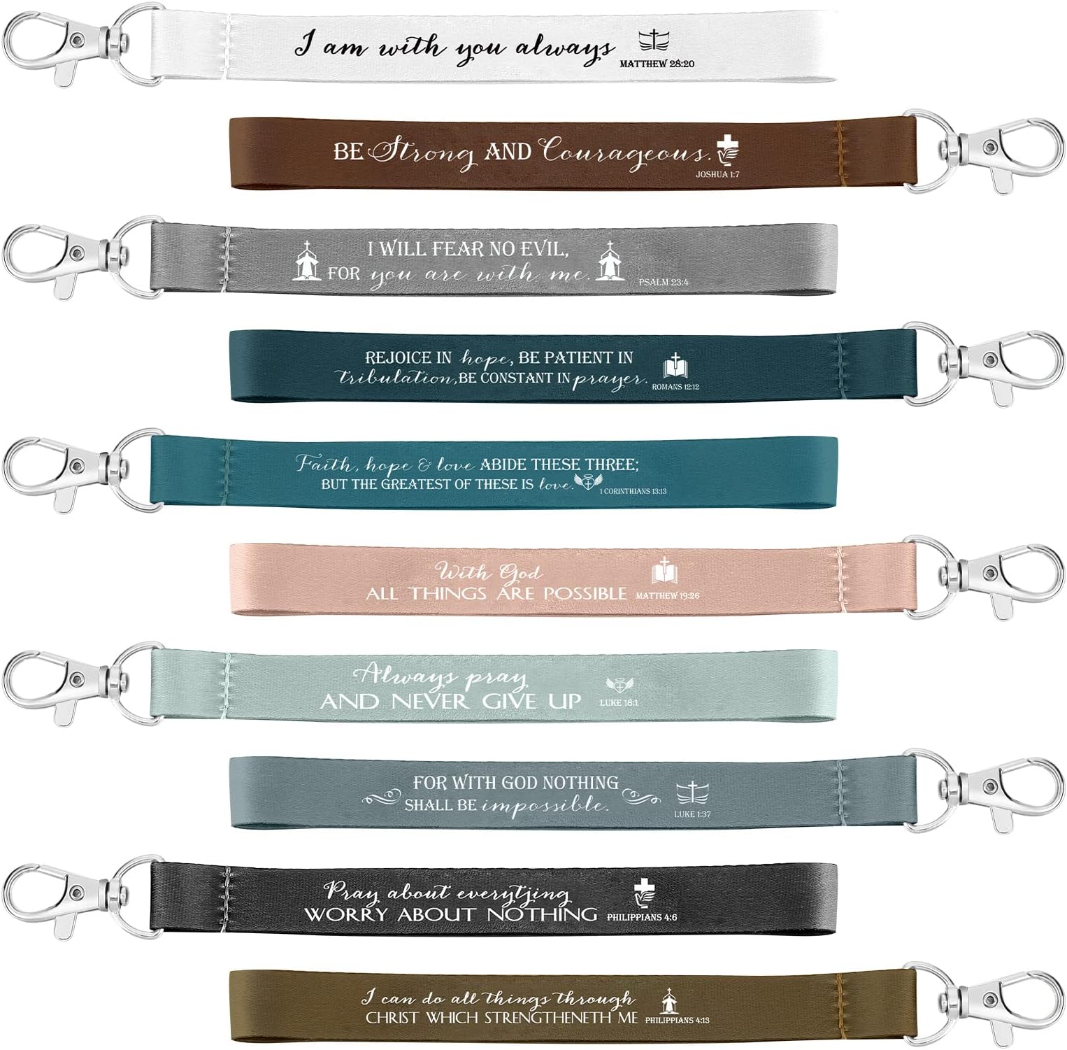 Inbagi 50 Pieces Christian Bible Verse Religious Biblical Keychain Bulk Mothers Day or Fathers Day Gift for Women Grandma Men