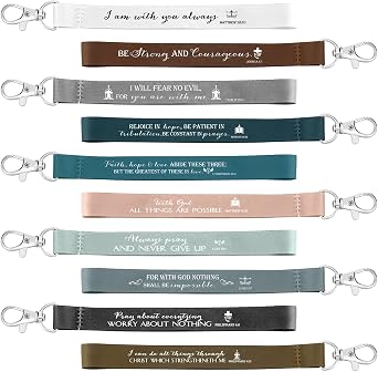 Inbagi 50 Pcs Christian Gifts for Men Bible Verse Keychains Inspirational Scriptures Fathers Day Religious Church Gift