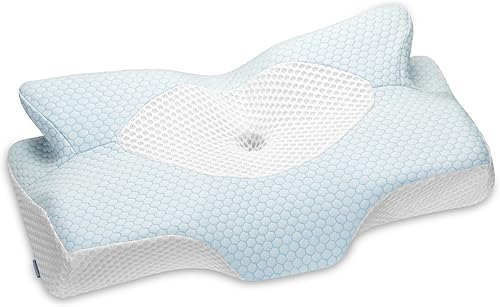 Miniatura 10 de Elviros Almohadas cervicales de espuma viscoelástica para dolor de cuello y hombros, almohada cervical para dormir, almohadas ortopédicas