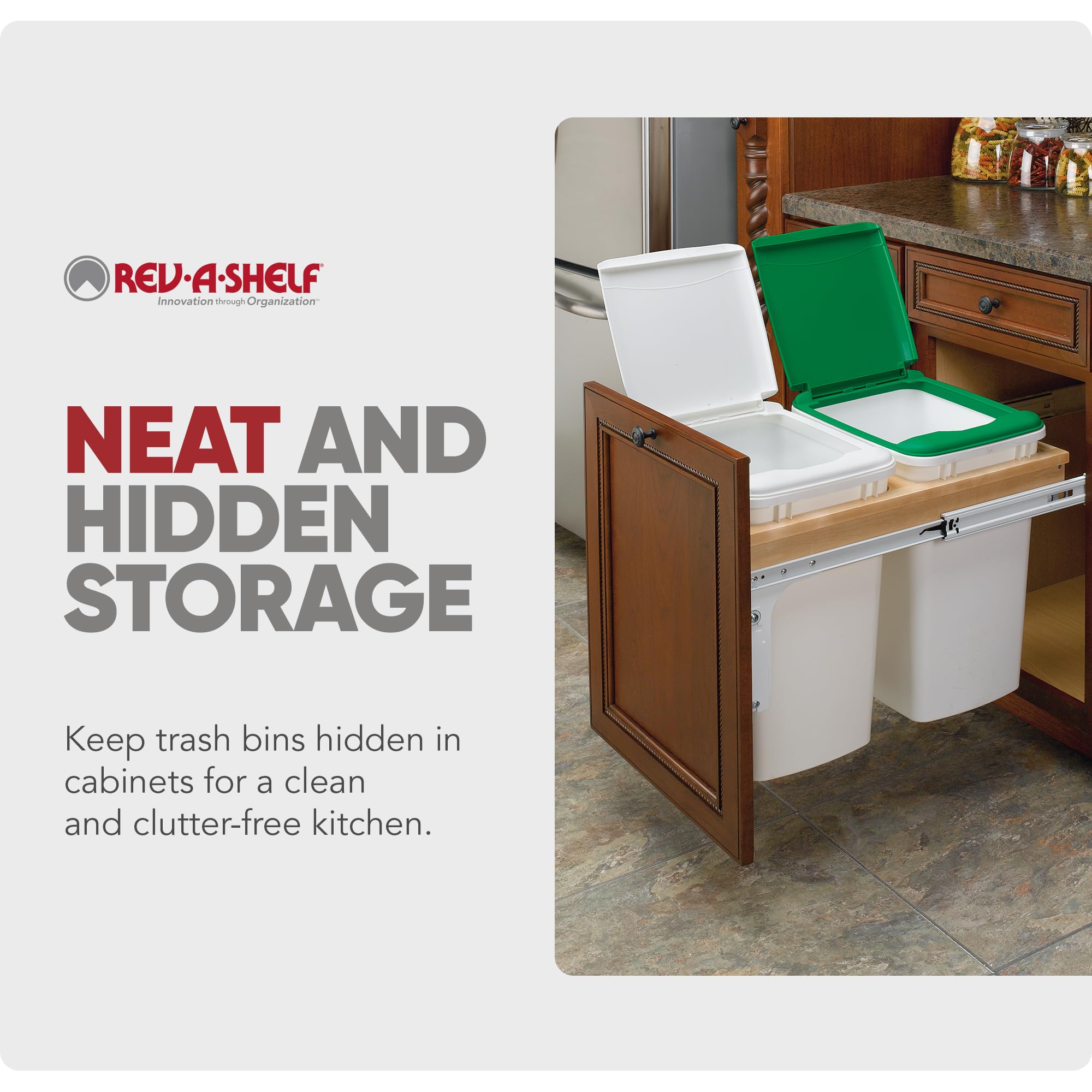 UNDER COVER × Trash but期 クロス　4つセット Amazon.com: Rev-A-Shelf Top Mount Double Pullout Under Cabinet 35