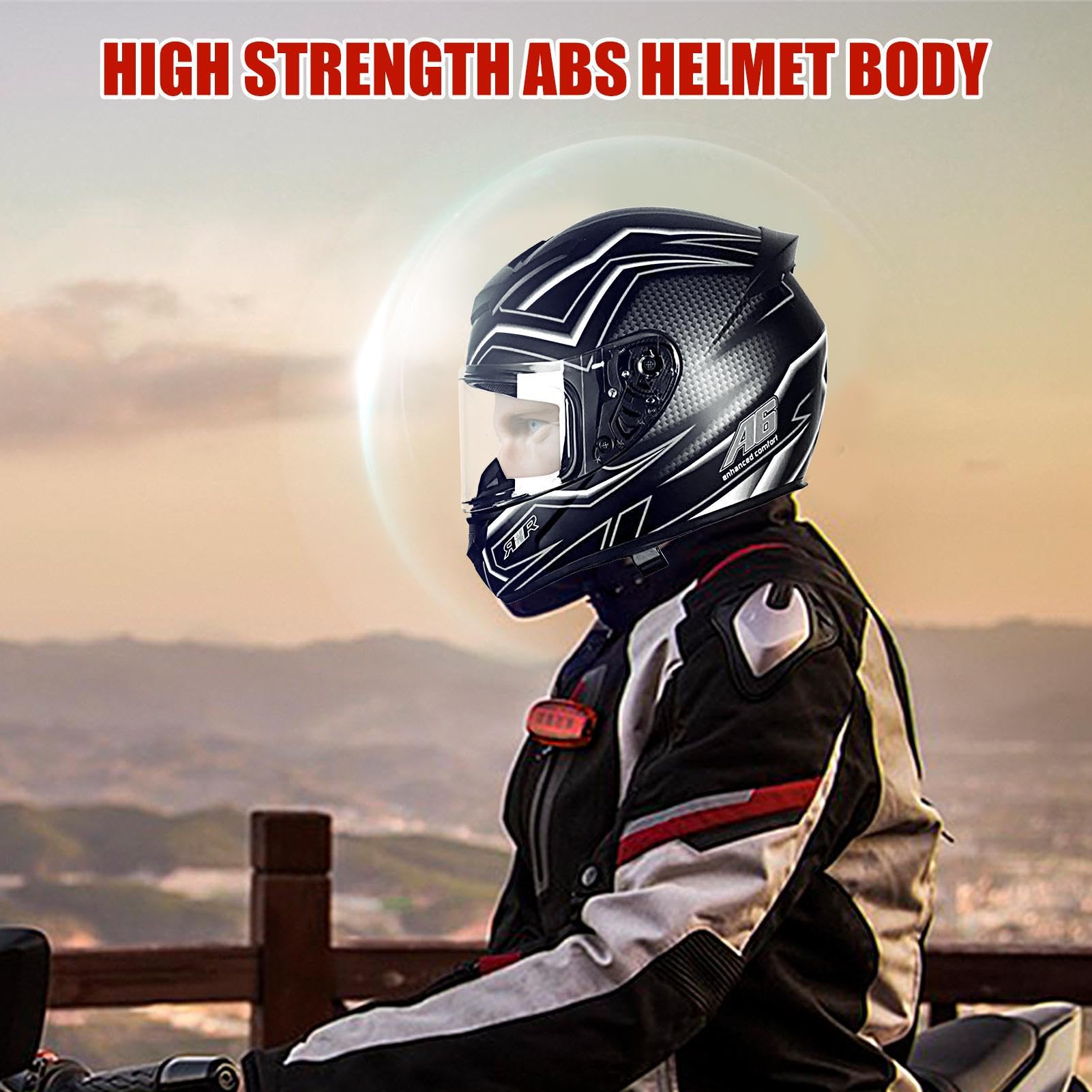 Casco integrale per scooter, caschi da moto, caschi integrali per adulti, caschi da equitazione, caschi integrali da moto con fodera interna estraibile, caschi protettivi per scooter Maciun