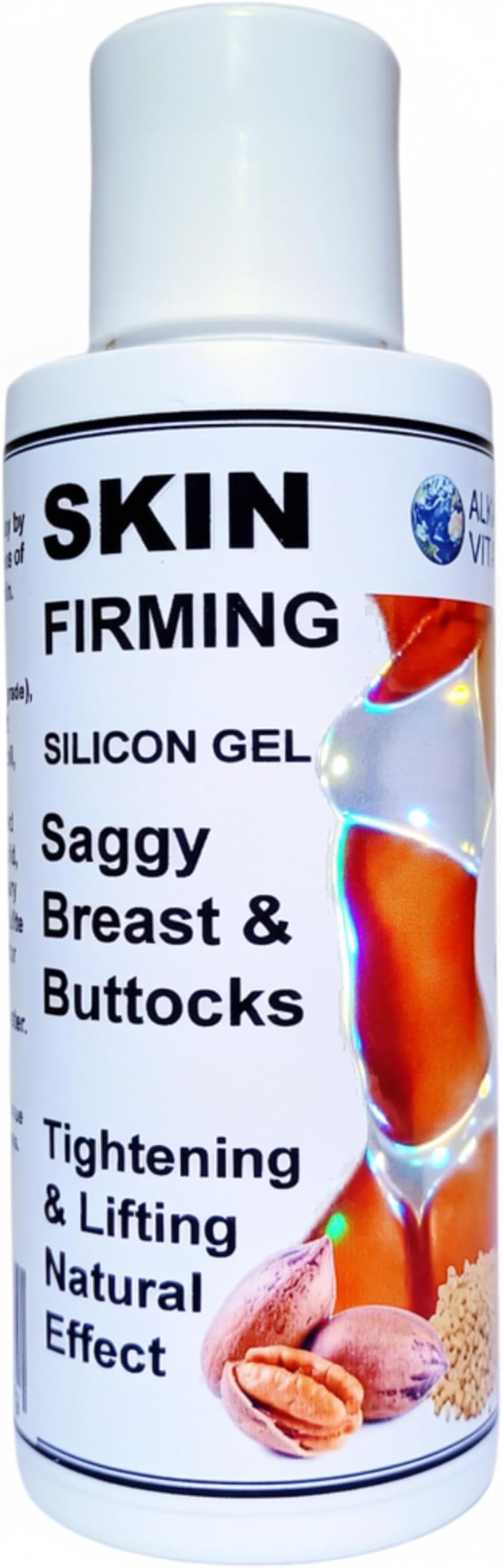 Skin Firming Silicon & Pecan Bark Oil Topical Gel Sagging Breasts Buttocks Cellulite Natural Ingredients