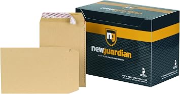 New Guardian L26039 Envelopes Heavyweight Pocket Peel and Seal Manilla C5 [Pack of 250]