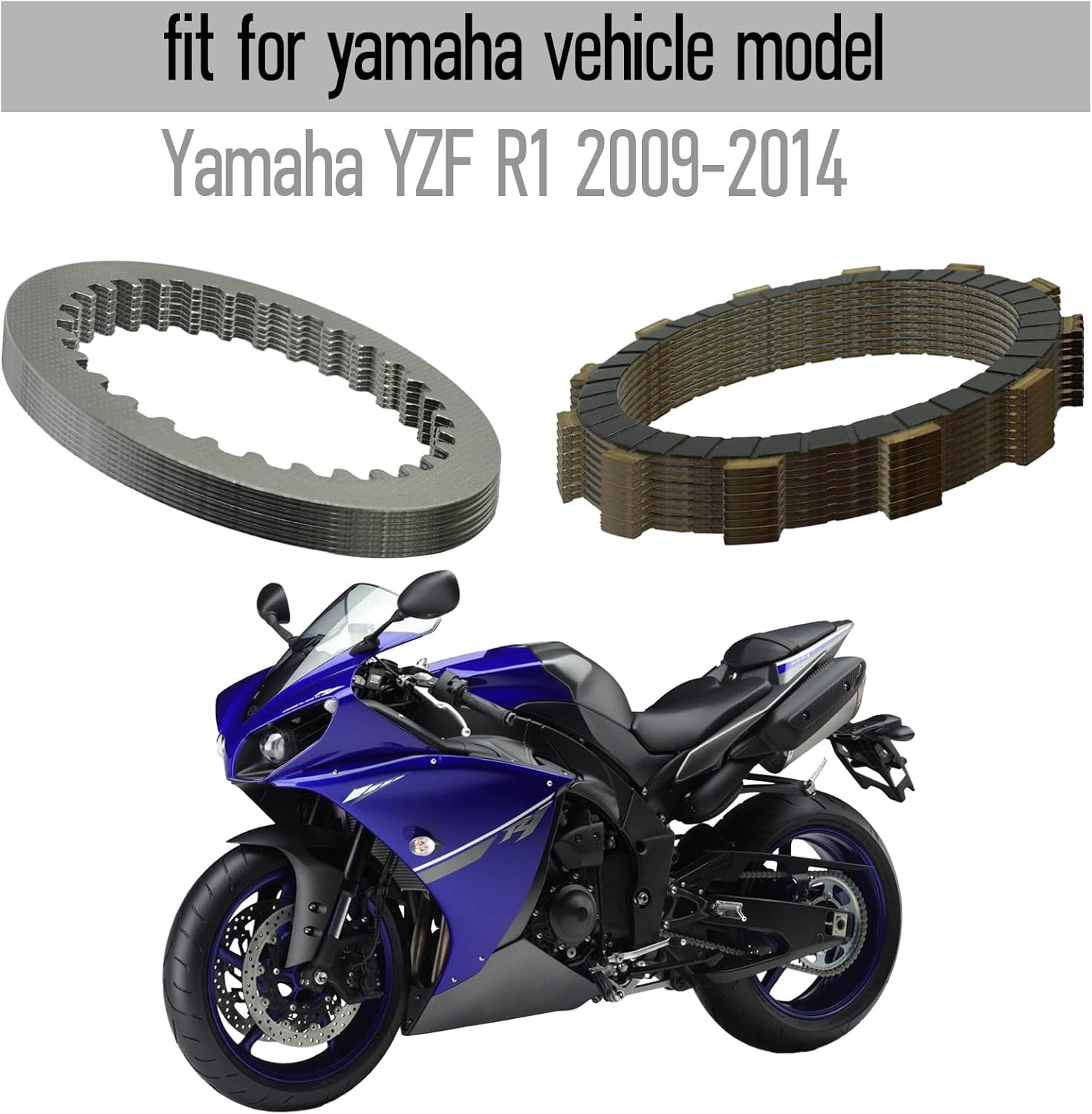 Heavy Duty Clutch Kit Friction Steel Plates & Cover Gasket for Yamaha YZF R1 YZFR1 YZF-R1 2009-2014