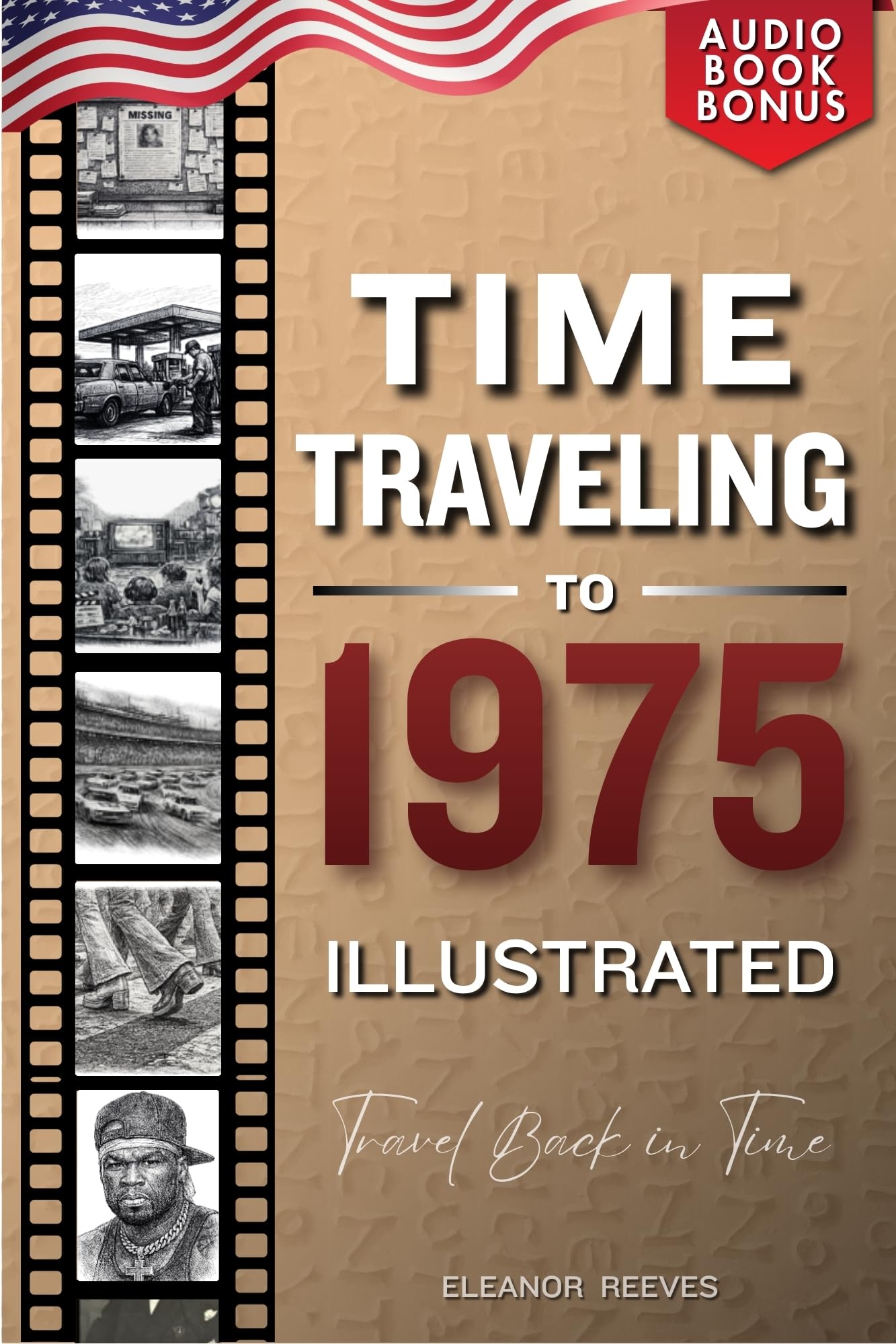 Time Traveling to 1975 beau livre illustré anglais idée cadeau rétro