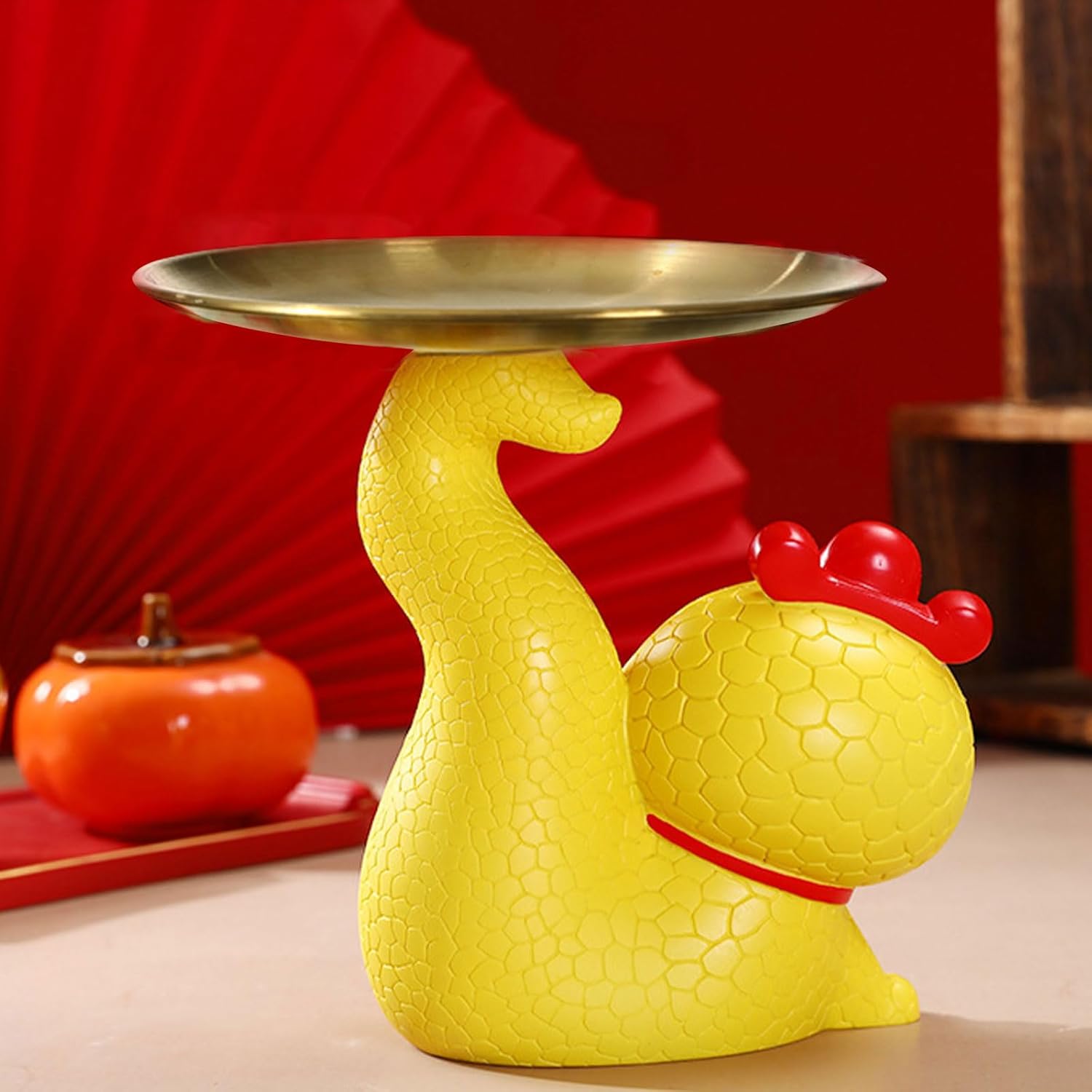 MultiFunctional Snake Figurine With Storage Holder Tray Artistics Home Decors For Collector Easy Cleans Collectible