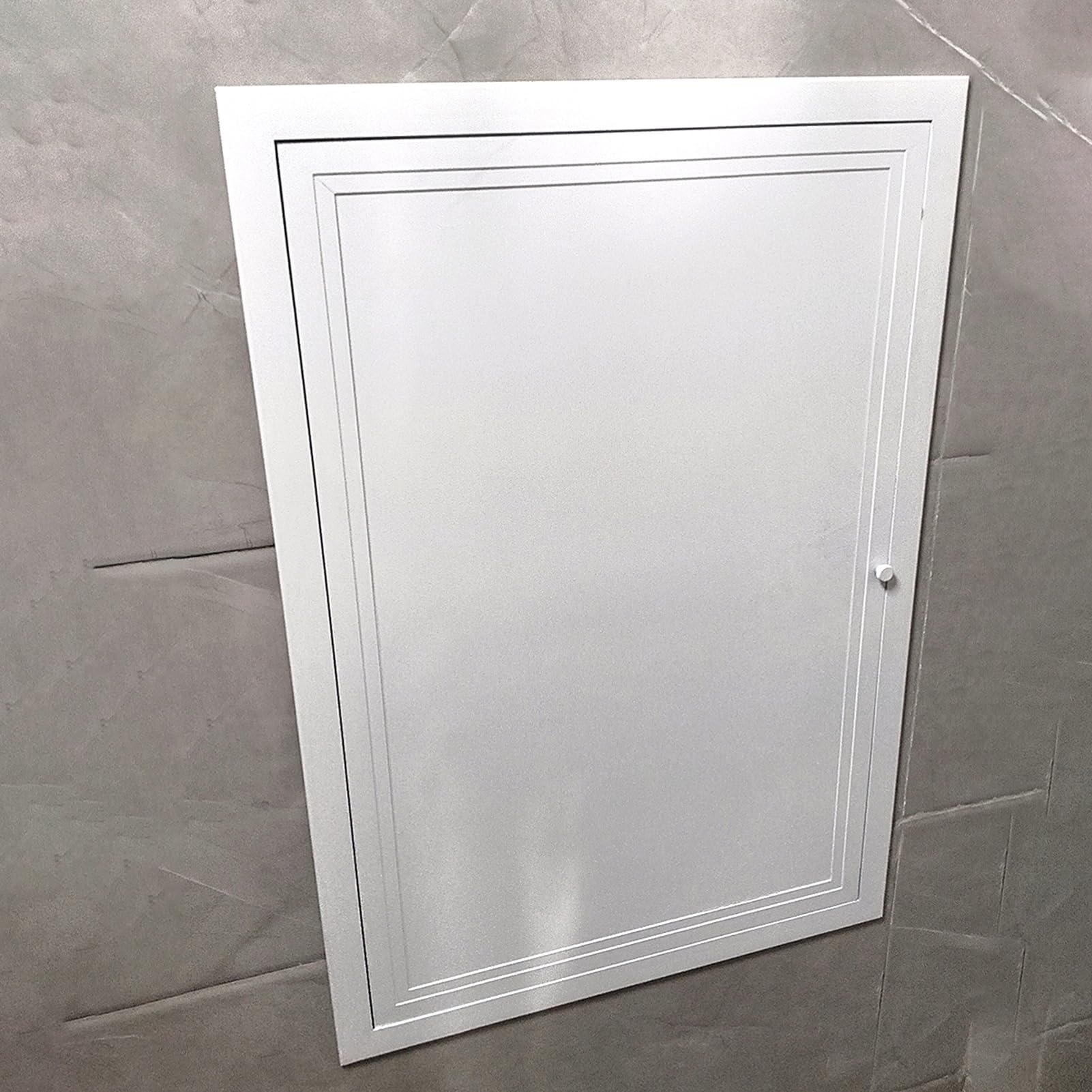 Lonmrrton One Color Wall Access Door, 16X32 24X48in Large Metal Panel Inspection Attic Hatch For Plumbing & Electrical Cables & Wiring, White Service Hole Cover(20X28in/51X71cm)