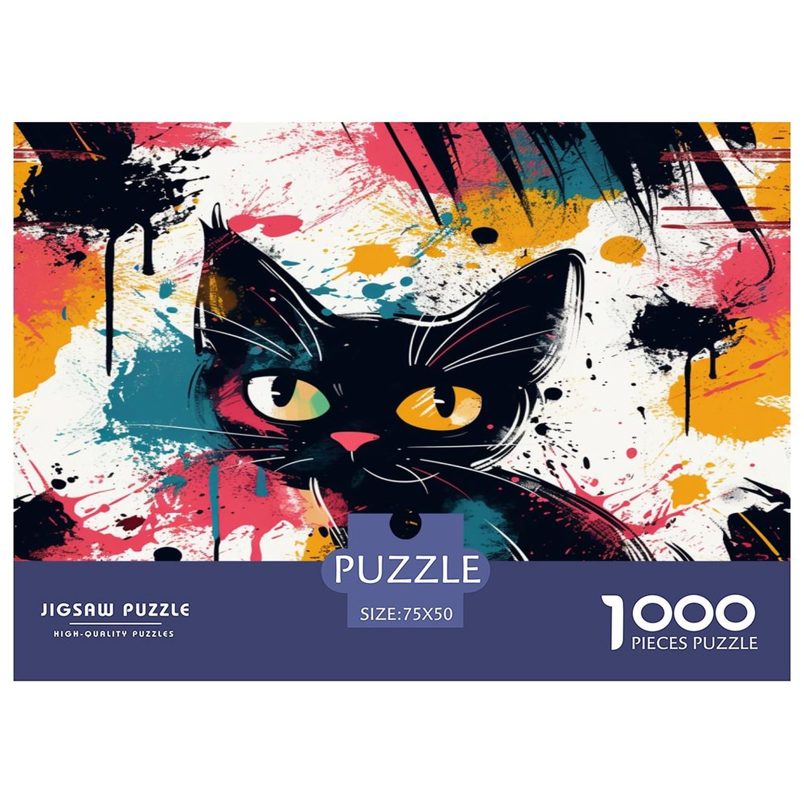 Cute Cat Educa Adult 1000 Puzzle 1000 Cartoon Puzzle Edukacja Oryginalne Puzzle dla dorosłych i młodych miłośników puzzli 1000 sztuk (75 x 50 cm)