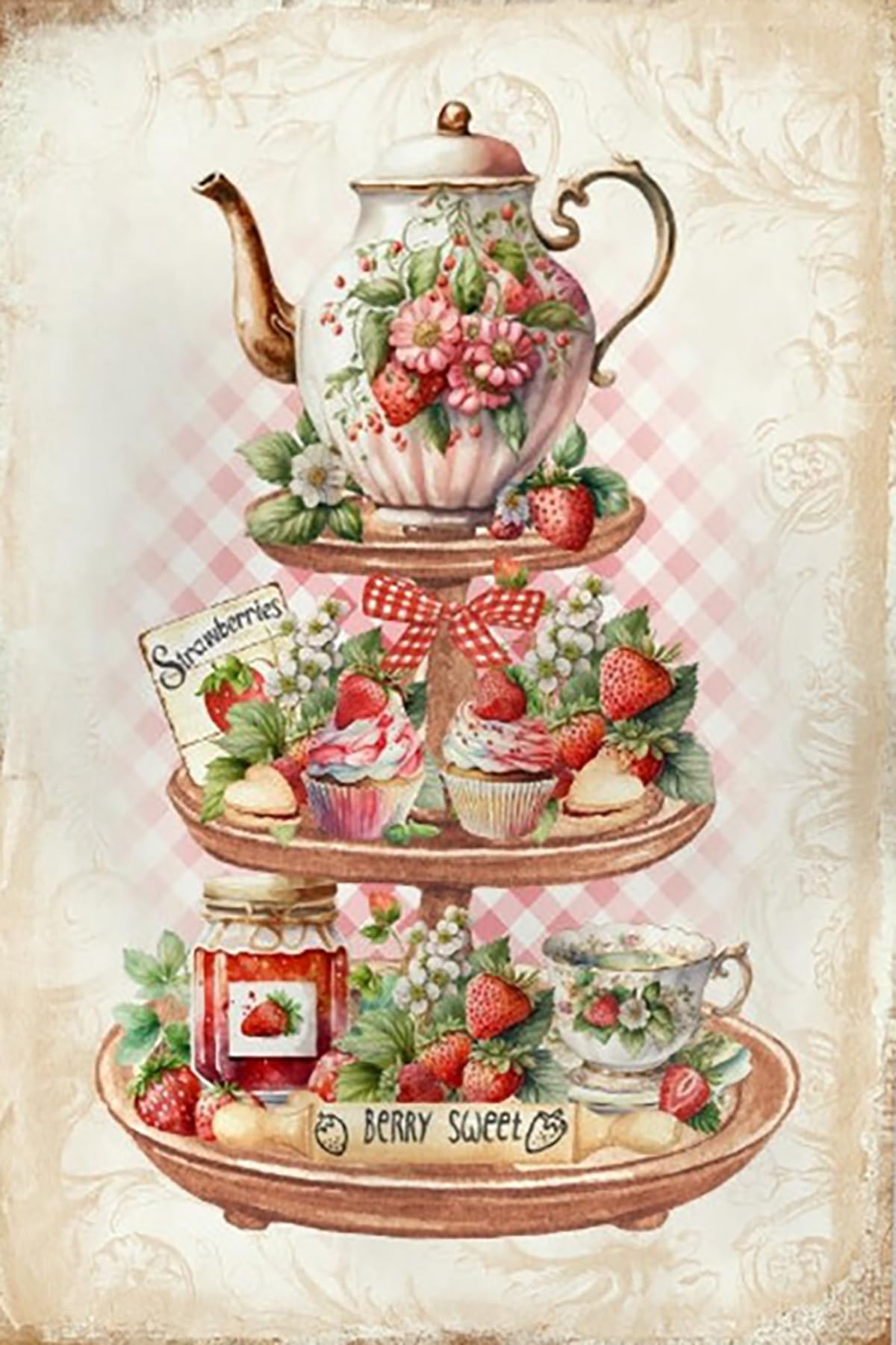 Kwqdozf Tinsign6 8X12 Inch Strawberry Tier Tray Vintage Sign For Home Living Room Bedroom Gi