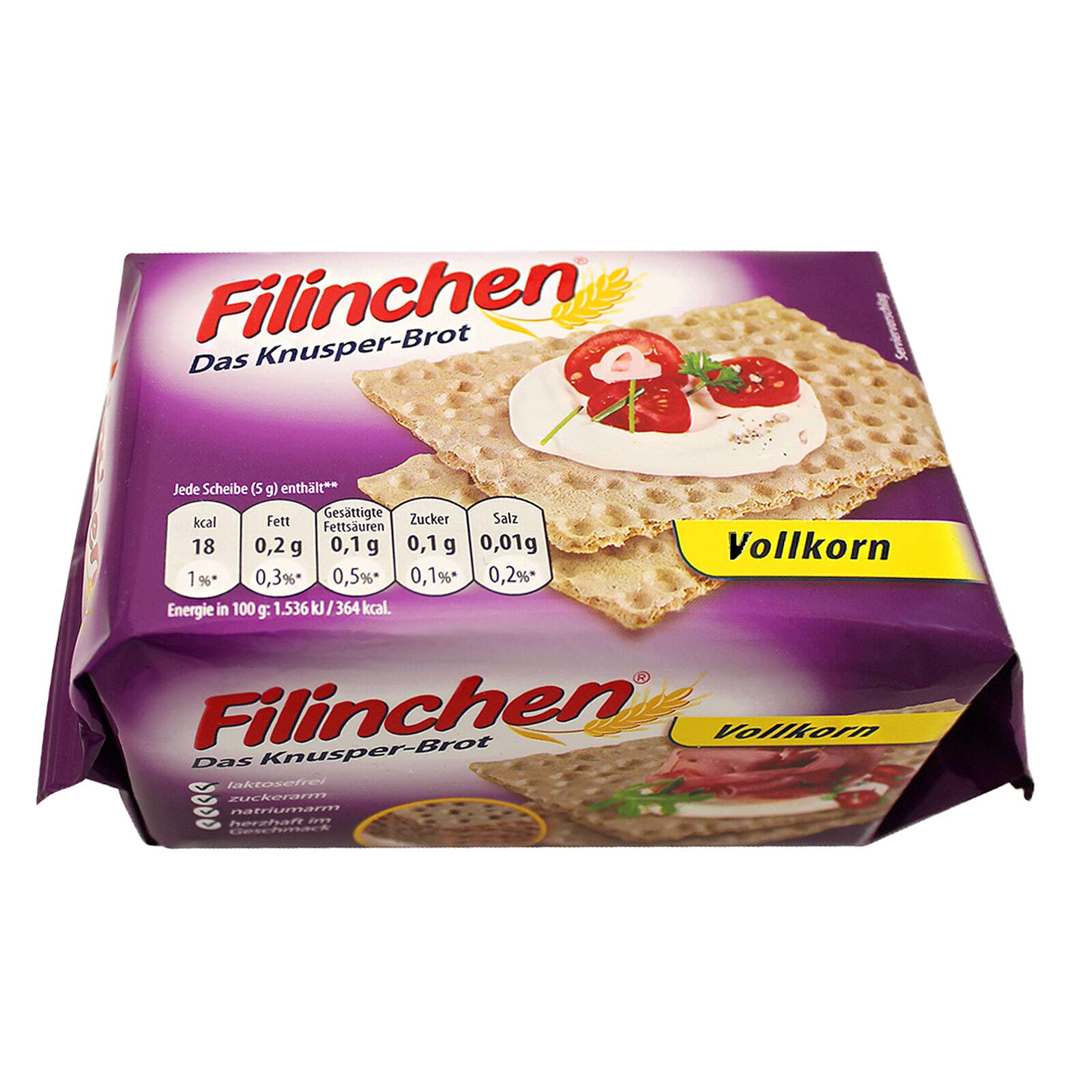 30er Pack Filinchen Das Knusper-Brot Vollkorn 30 x 75 g laktosefrei zuckerarm natriumarm