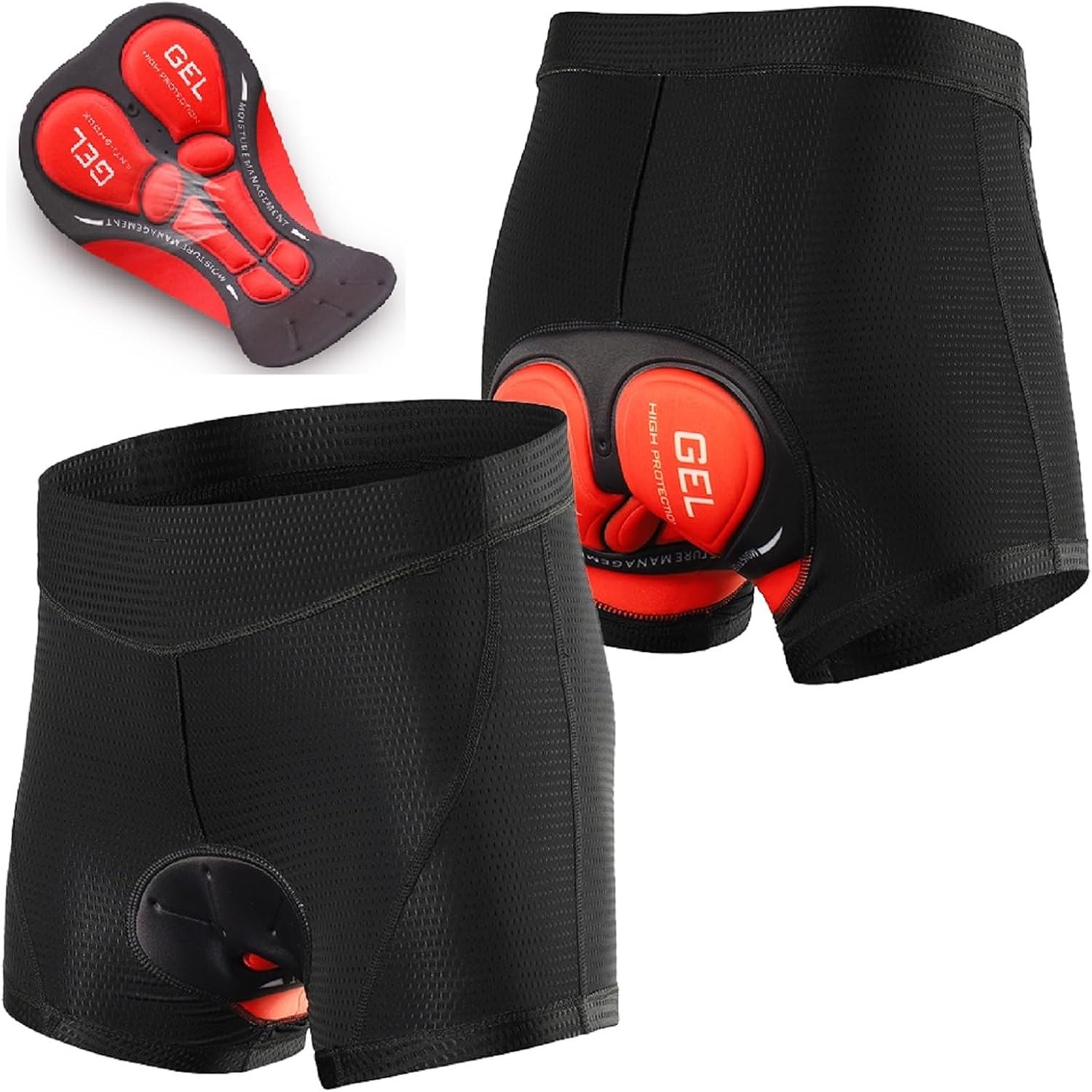 Lixada Men's Cycling Shorts 3D Padded MTB Bicycle Bike Underwear Shorts Breathable,Quick Dry Pants,Lightweight Shorts