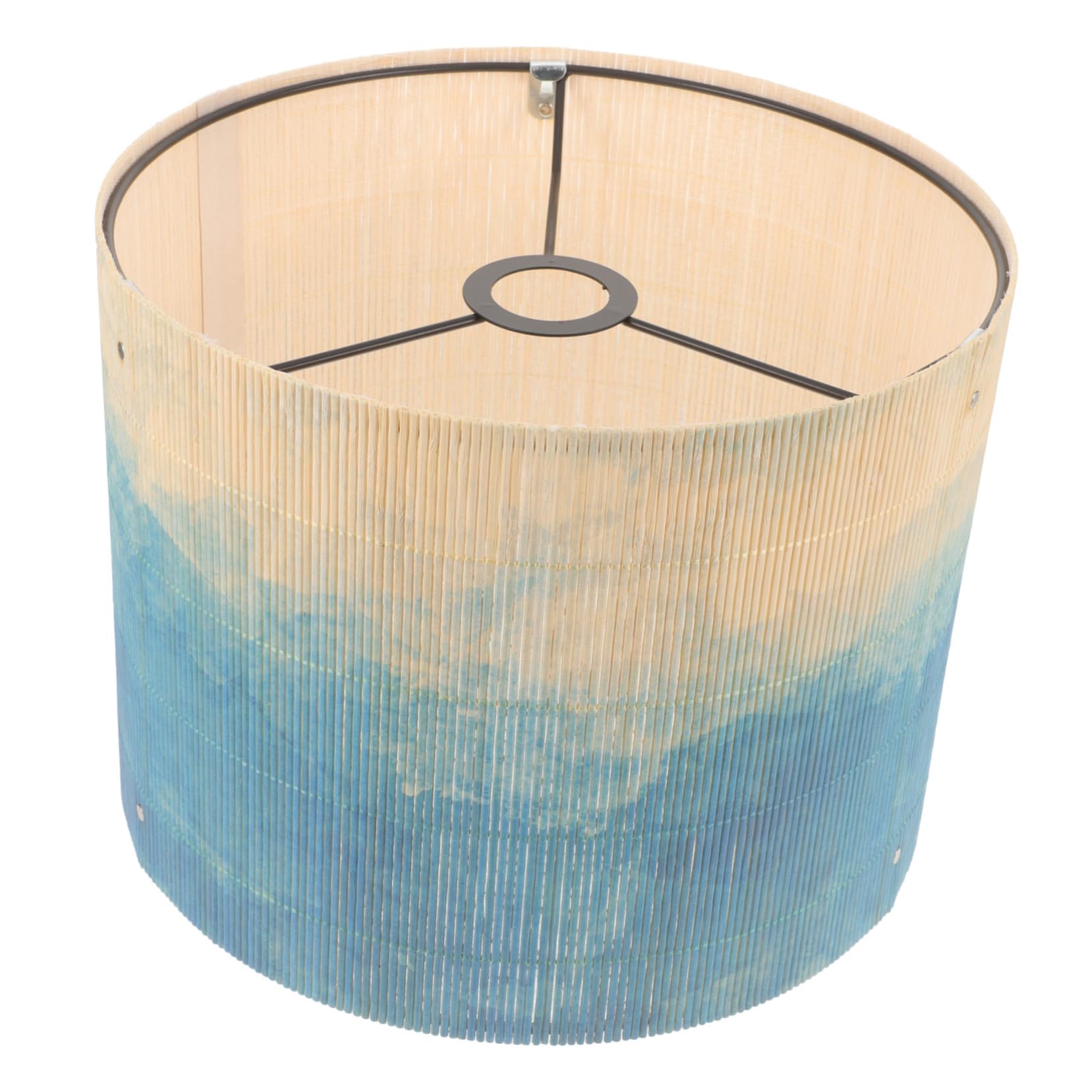 OSALADI Bamboo Lampshade Watercolor Gradient Hanging Lamp Shade for Home Decoration 9 Inch E27 Screw Base Table and Floor Light Cover