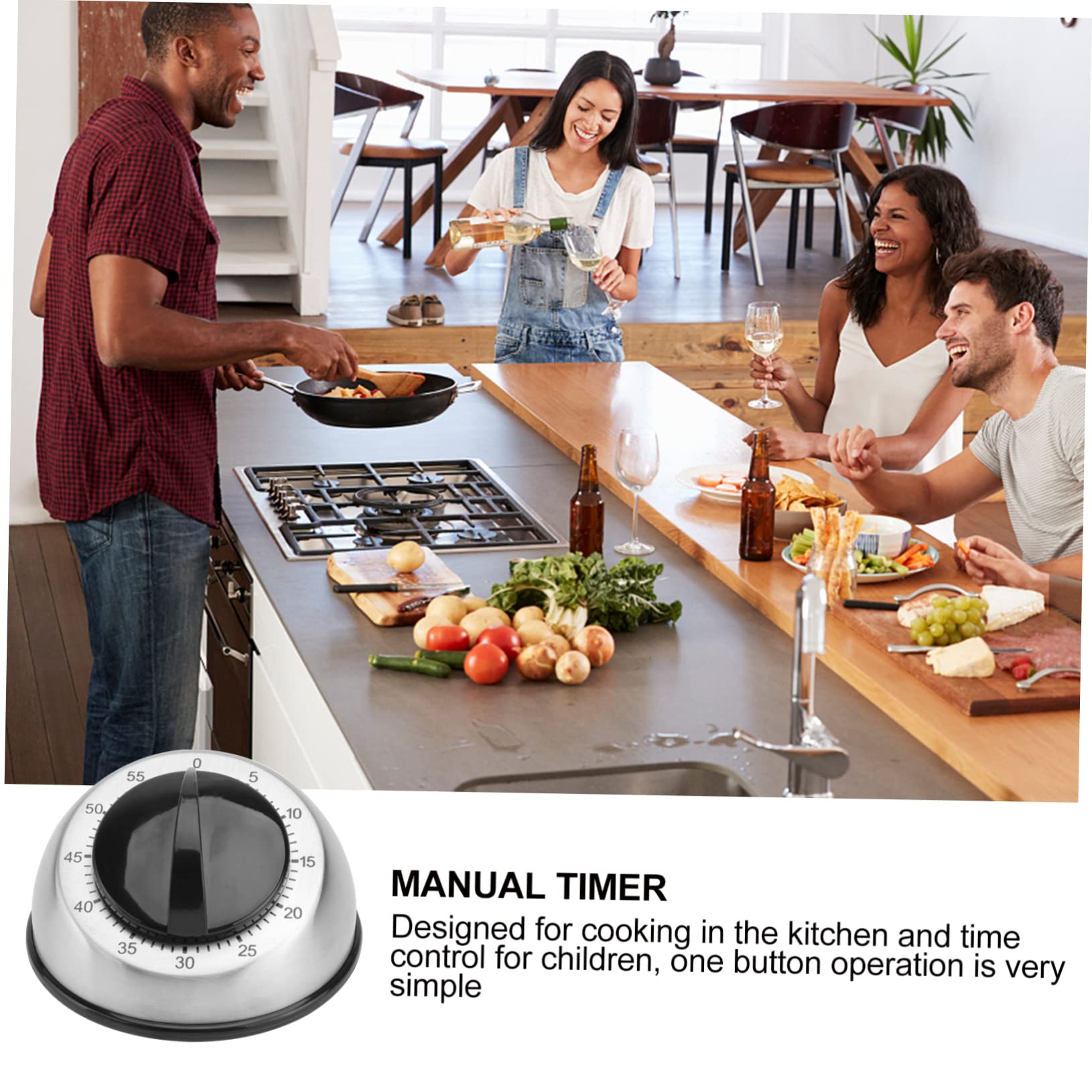 BESTonZON 3stücke Küchentimer Mechanisch Praktischer Zeitmanagement-Tool Für Junge Köche Farbwahl Zufällig Zum Backen Und Kochen Batterie Und Stromlos Minuten Countdown Eieruhr Haushalt