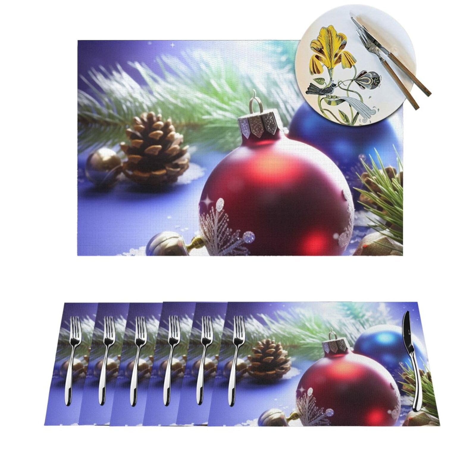 Sets de table en PVC résistant à la chaleur lot de 6 tapis de table antidérapants lavables