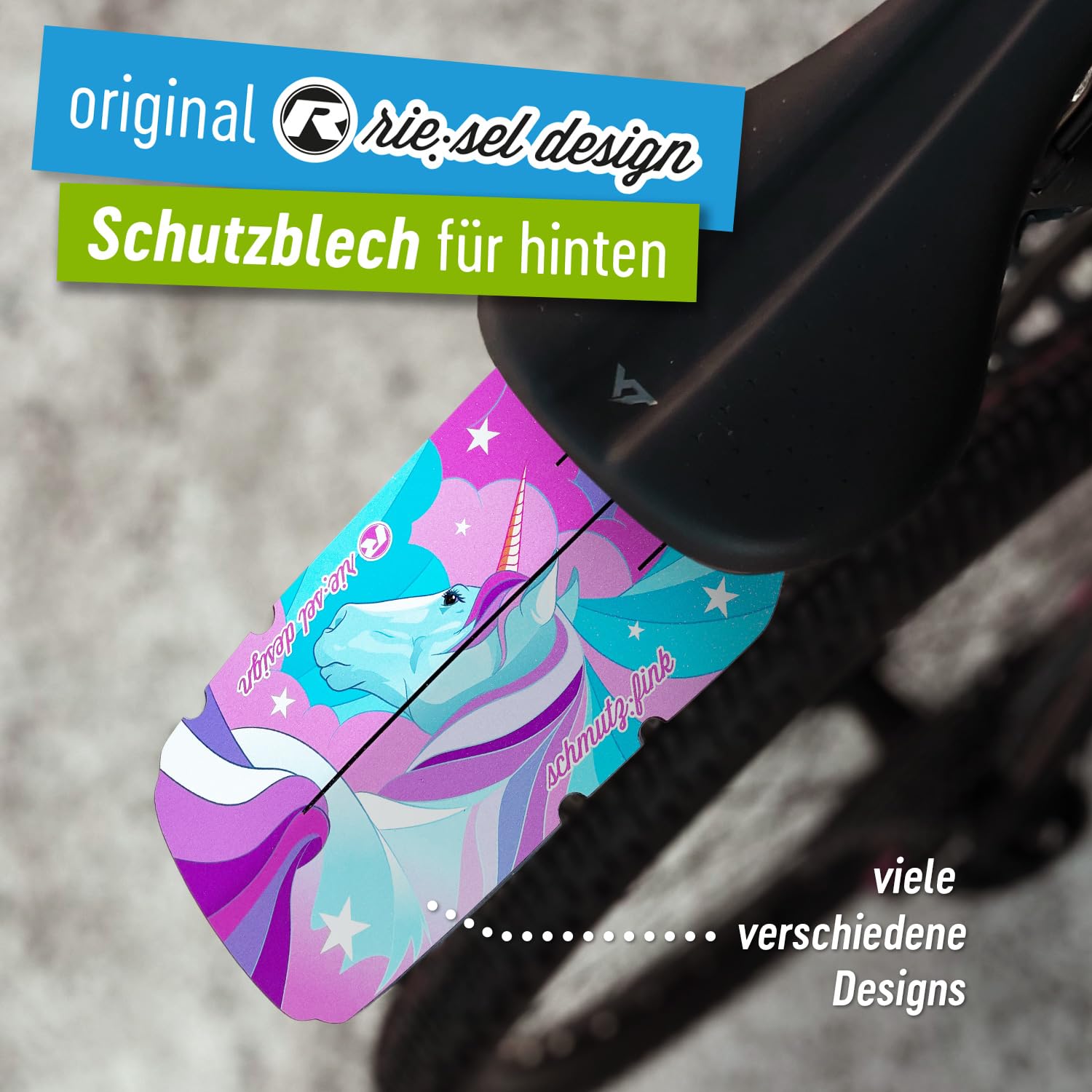 Riesel Design - Dreck:Spatz Kinderfahrrad Schutzblech - vorne, 16-29 Zoll
