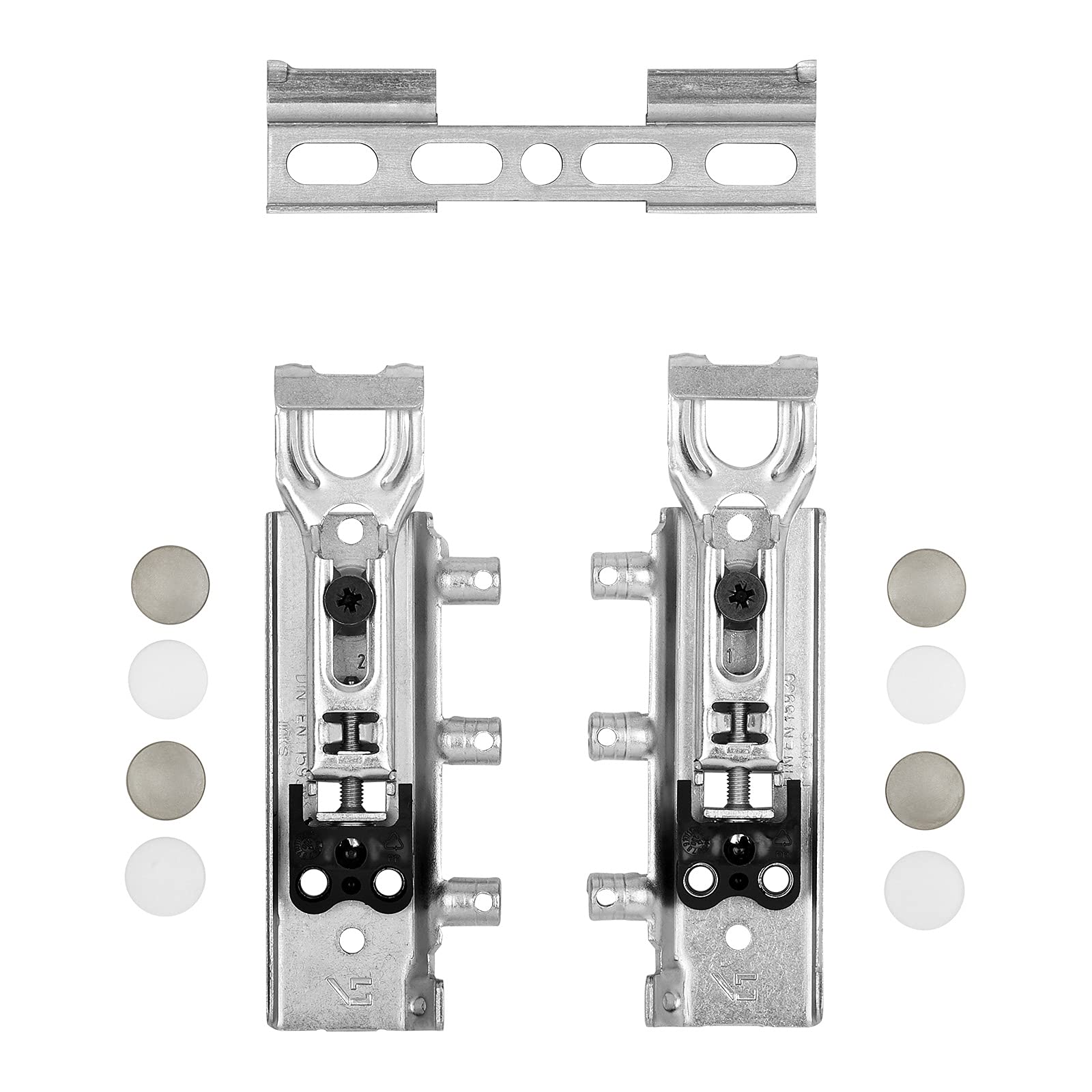 4 Sets verdeckte Schrankaufhänger TH6401 Tragkraft 130 kg mit teilbaren Schrankschienen verstellbarer Wandhalter für Oberschrank Stahl verzinkt von SOTECH