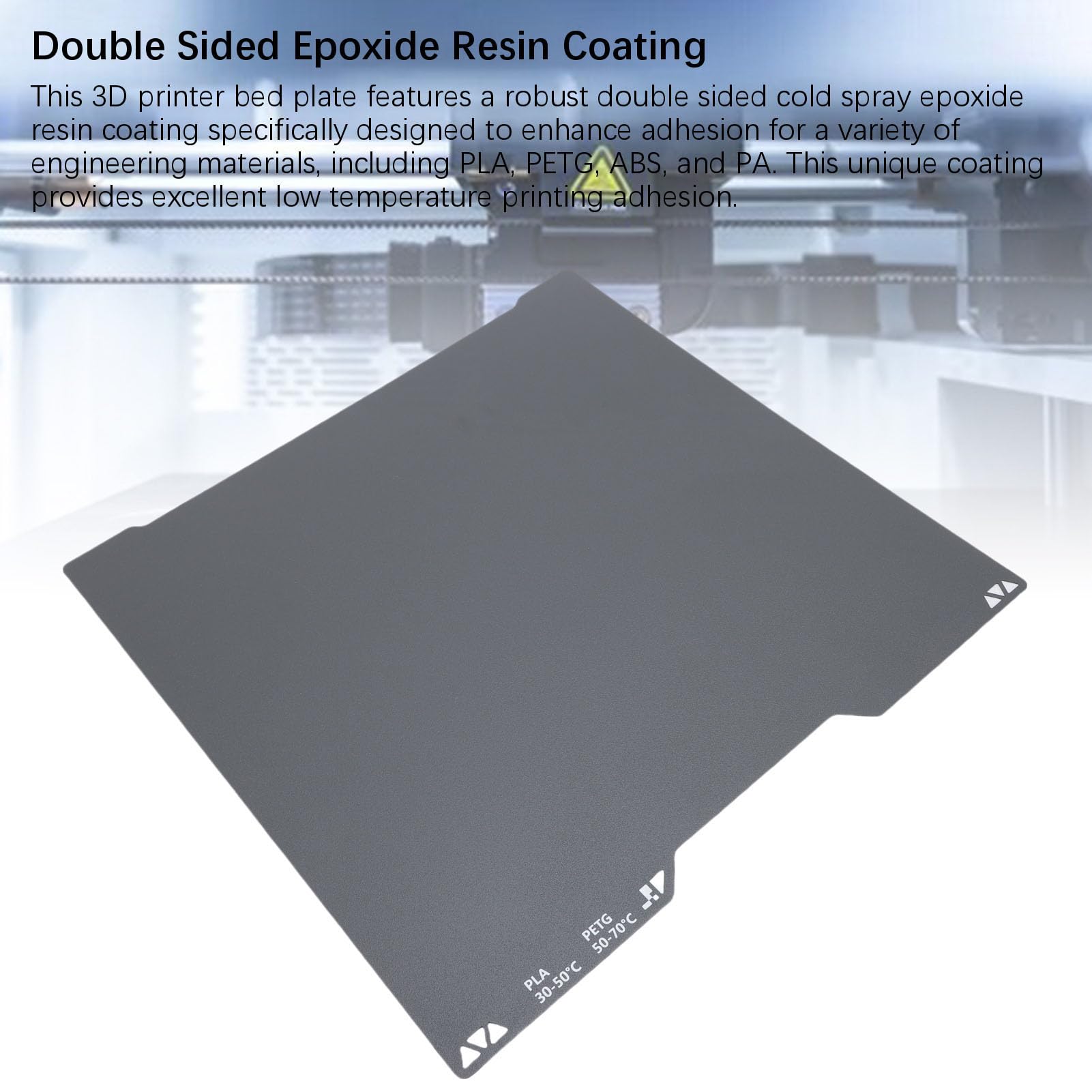 Placa de Construcción 3D Flexible Doble Cara Compatible con PLA PETG ABS para Impresoras de Resina Reemplazo Build Plate 347x355