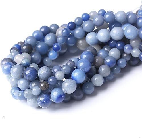 Miniatura 43 de Cuentas redondas sueltas de obsidiana negra de 0.236 pulgadas, cuentas de gemas naturales, cuentas de piedra energética de cristal para hacer joyas