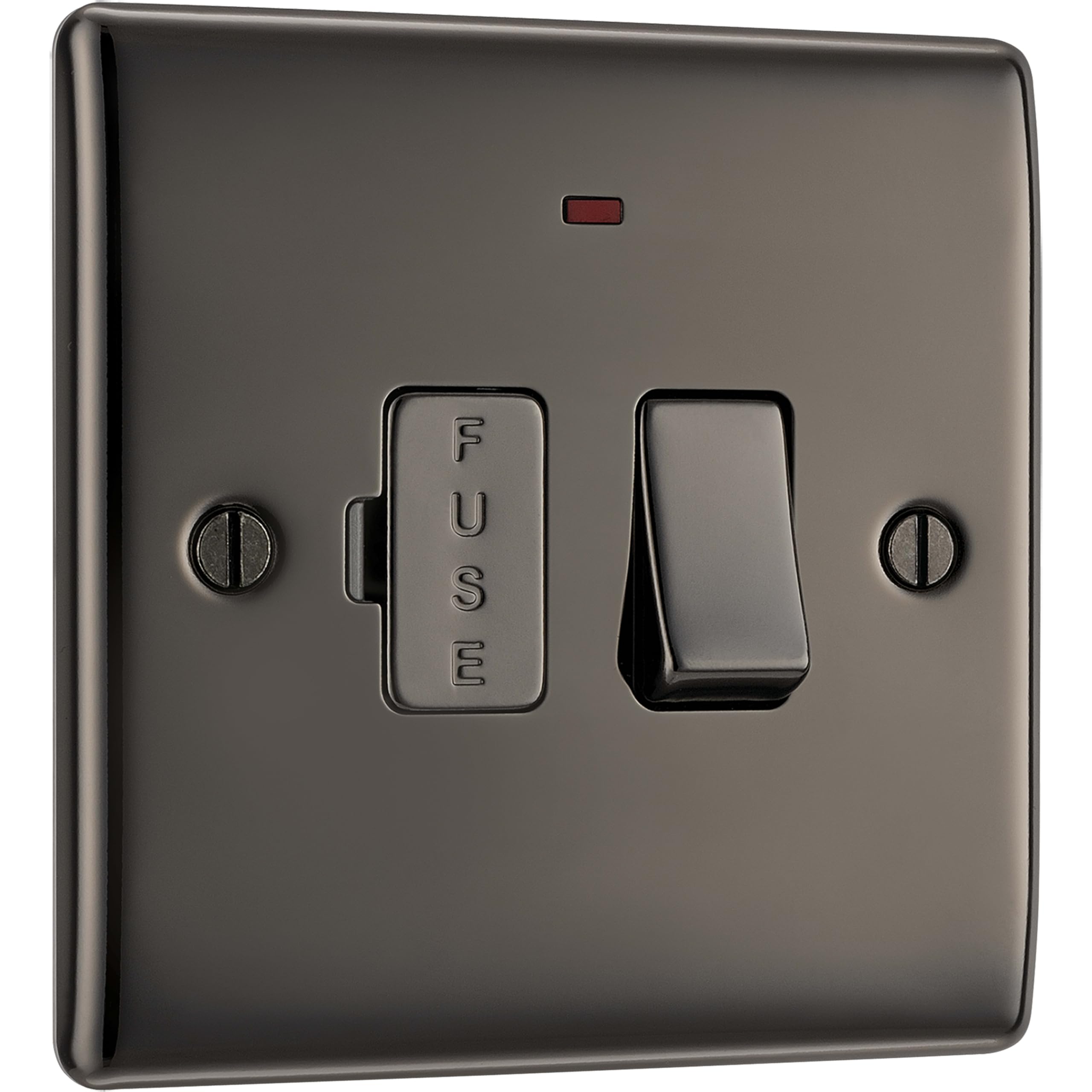 BG Electrical Switched Fused Connection Unit with a Power Indicator, Black Nickel, 13 Amp